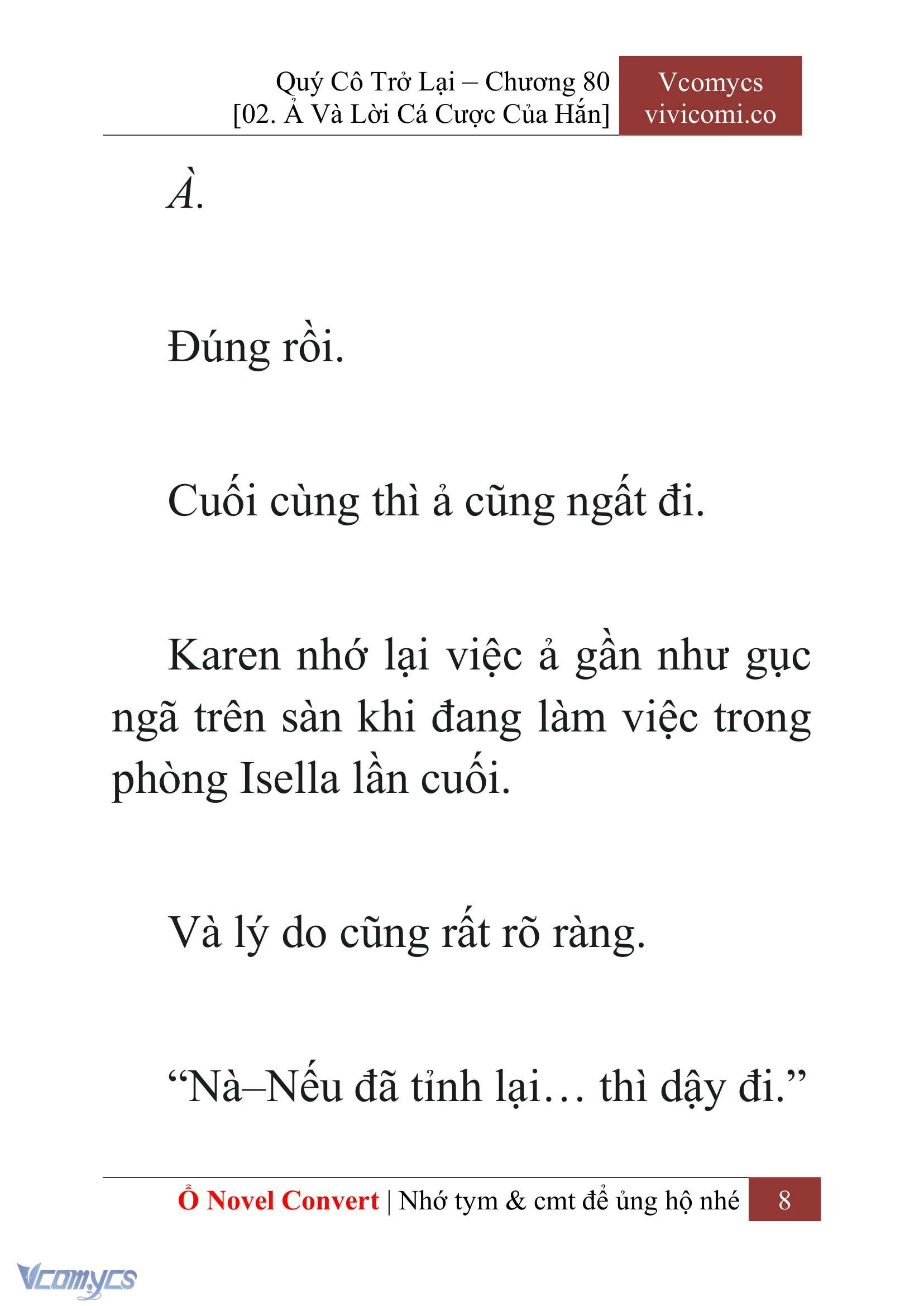 [Novel] Quý Cô Trở Lại Chapter  80 - 10