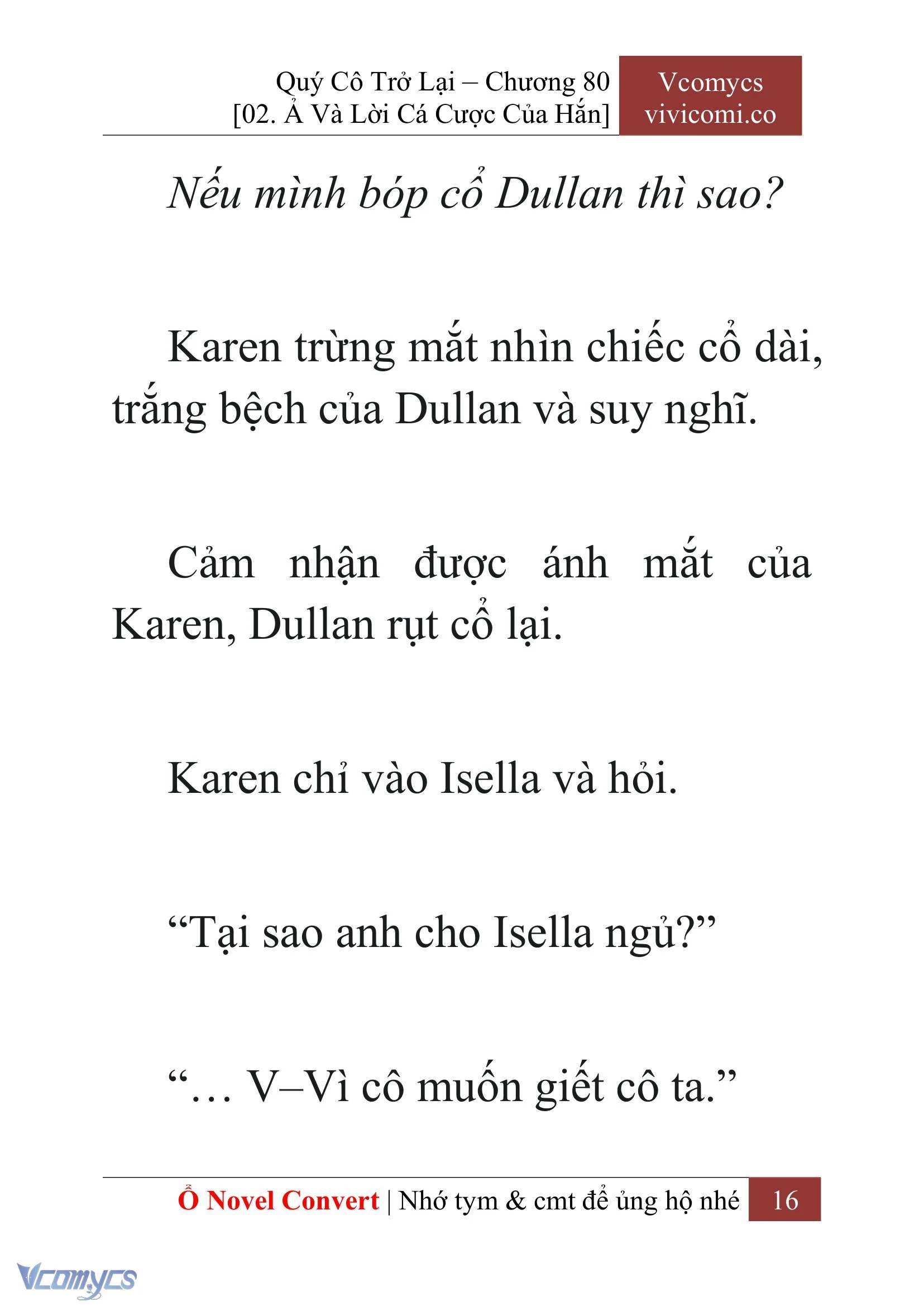 [Novel] Quý Cô Trở Lại Chapter  80 - 18