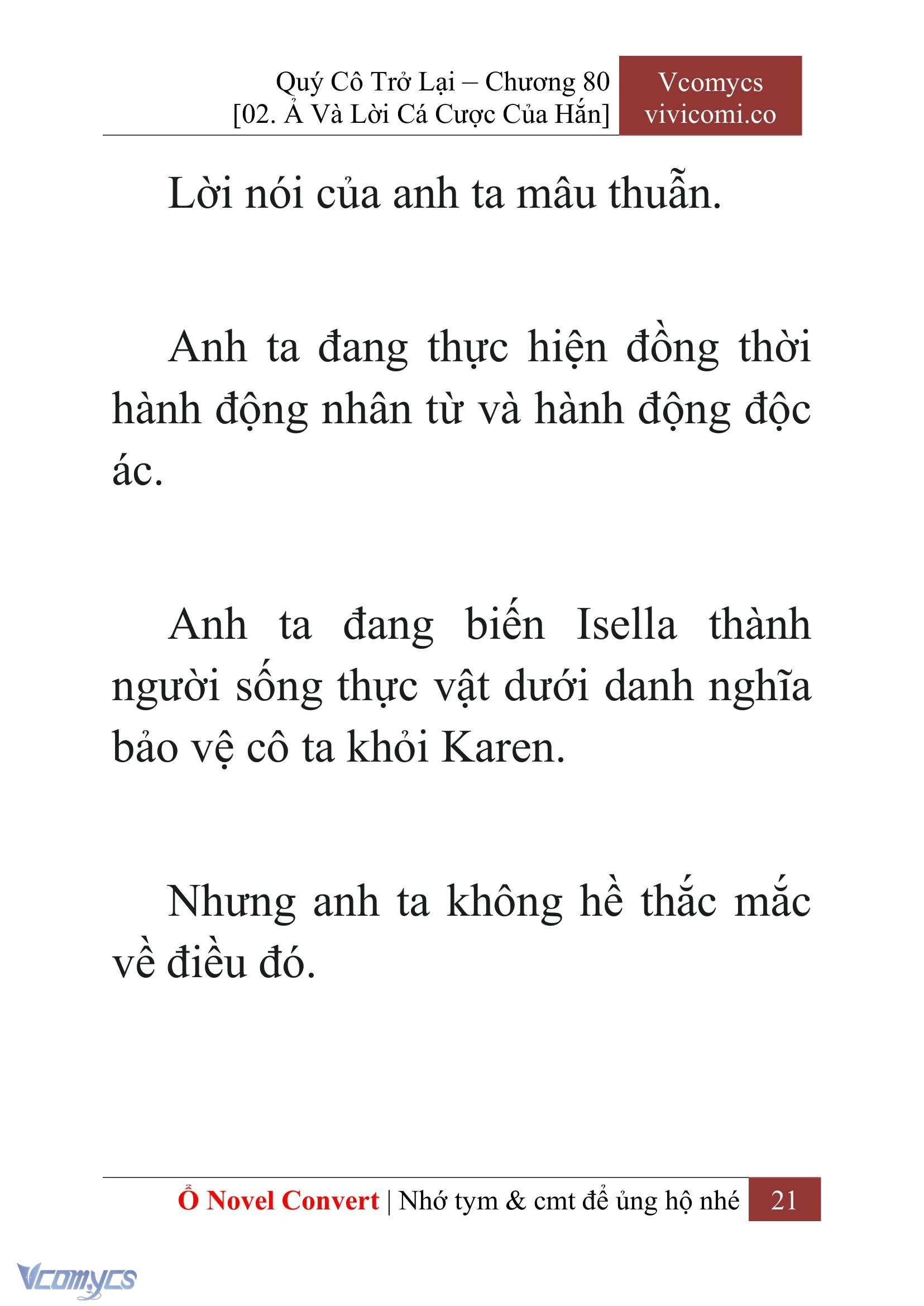 [Novel] Quý Cô Trở Lại Chapter  80 - 23