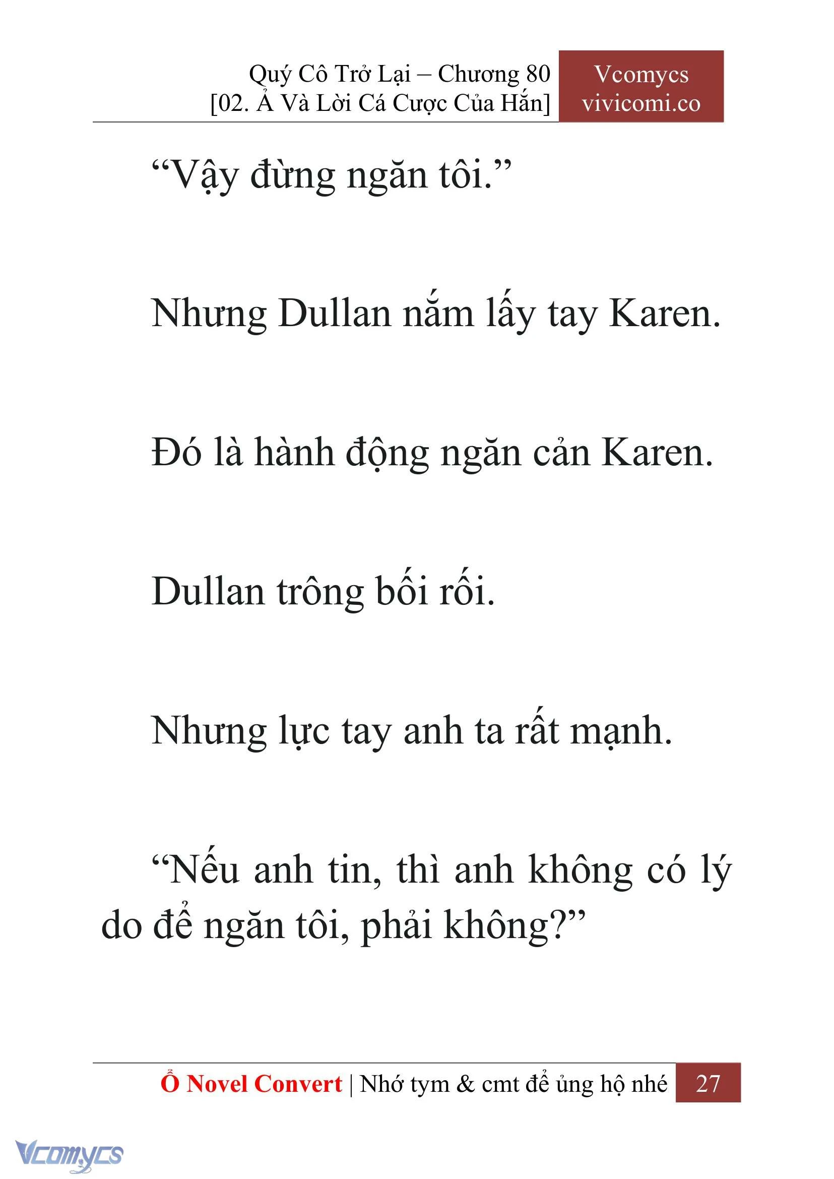 [Novel] Quý Cô Trở Lại Chapter  80 - 29