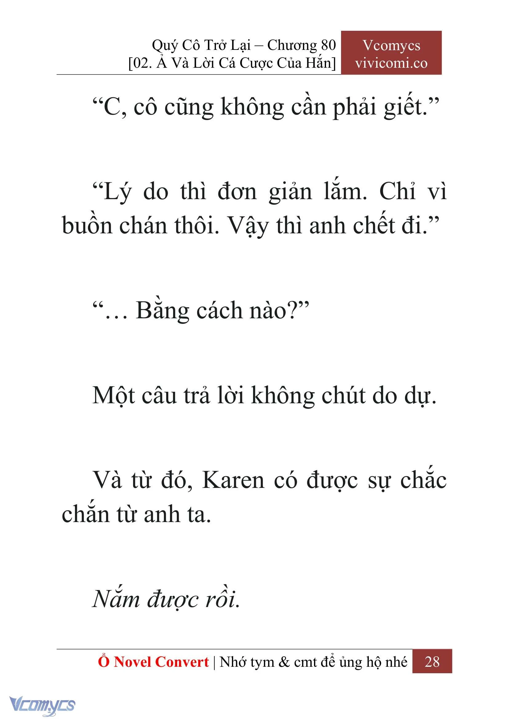 [Novel] Quý Cô Trở Lại Chapter  80 - 30