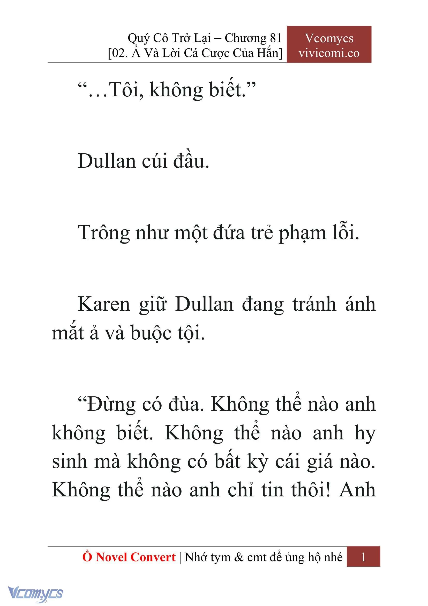 [Novel] Quý Cô Trở Lại Chapter  81 - 3