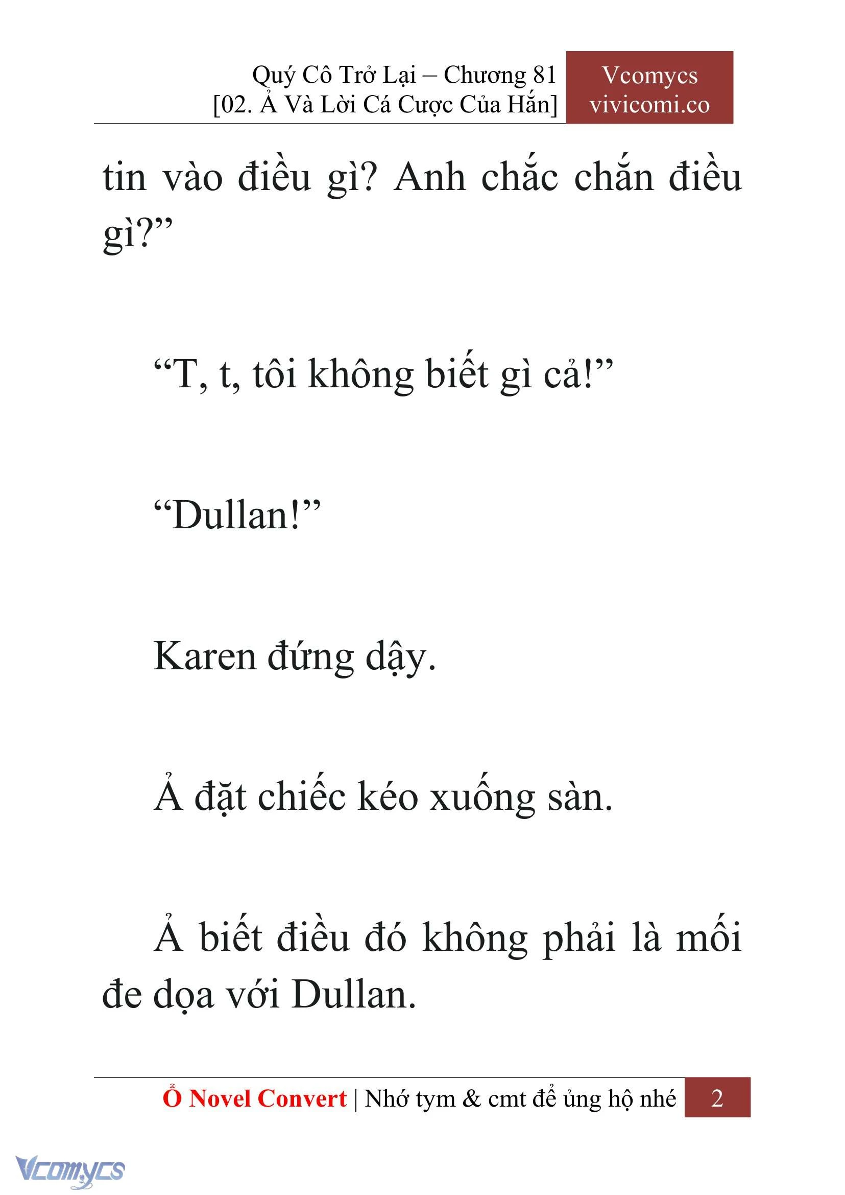 [Novel] Quý Cô Trở Lại Chapter  81 - 4