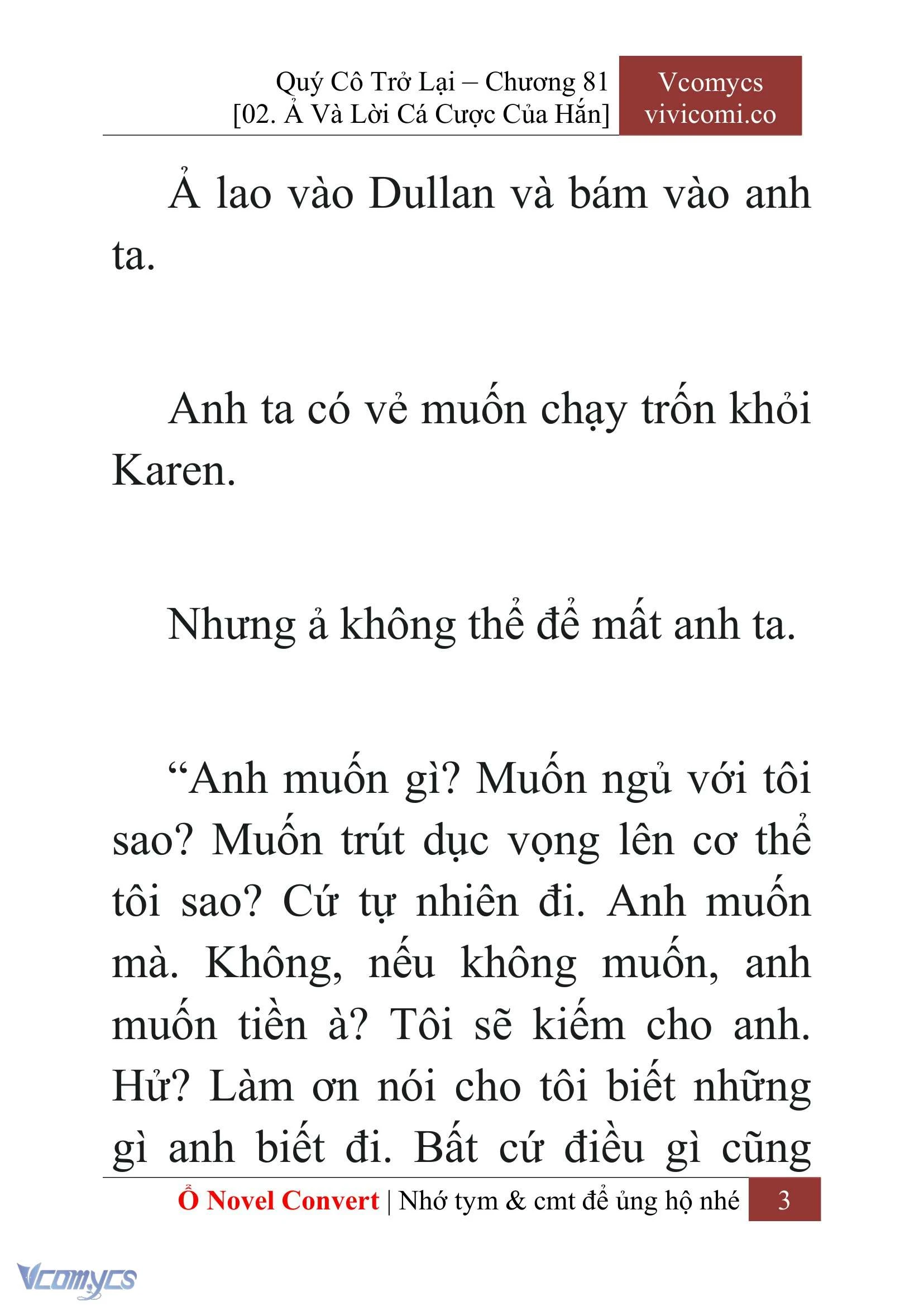 [Novel] Quý Cô Trở Lại Chapter  81 - 5