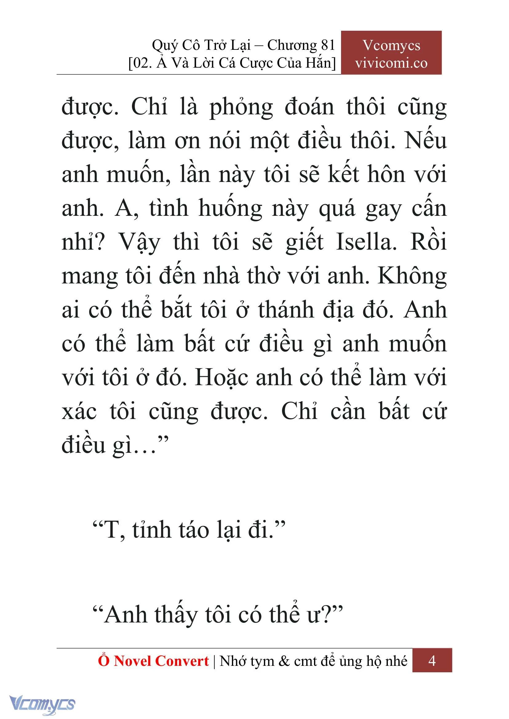 [Novel] Quý Cô Trở Lại Chapter  81 - 6
