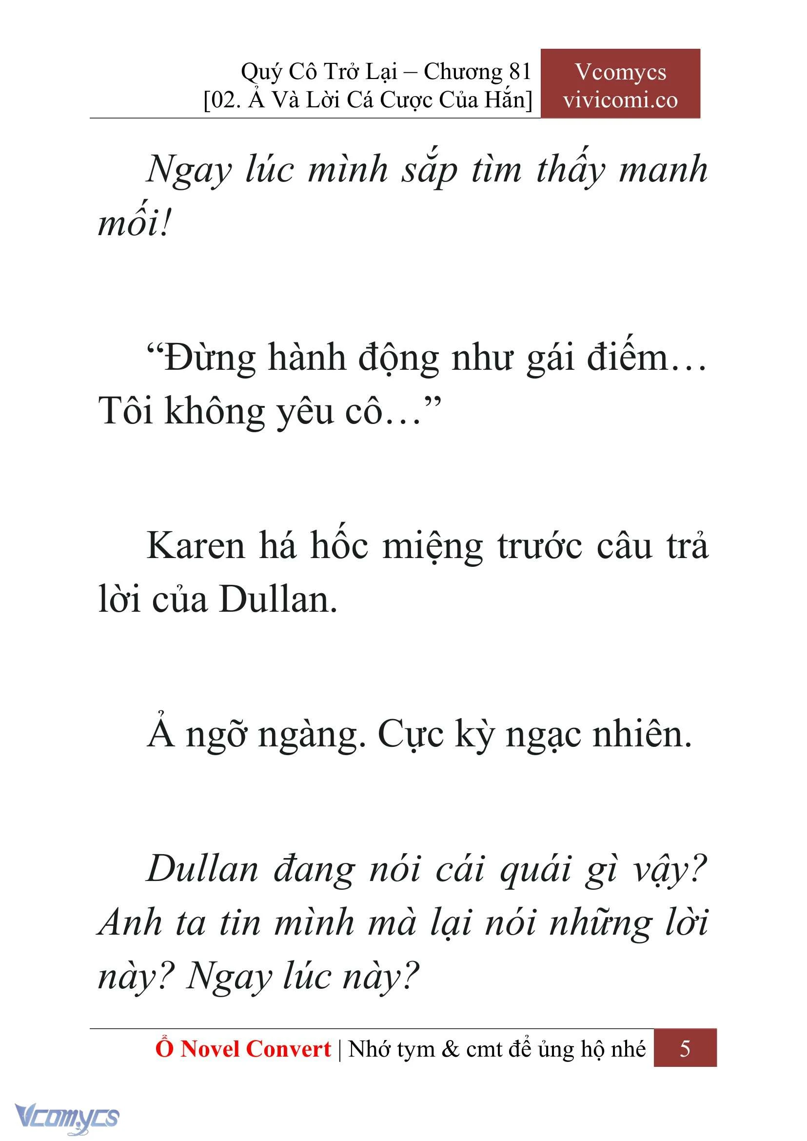 [Novel] Quý Cô Trở Lại Chapter  81 - 7