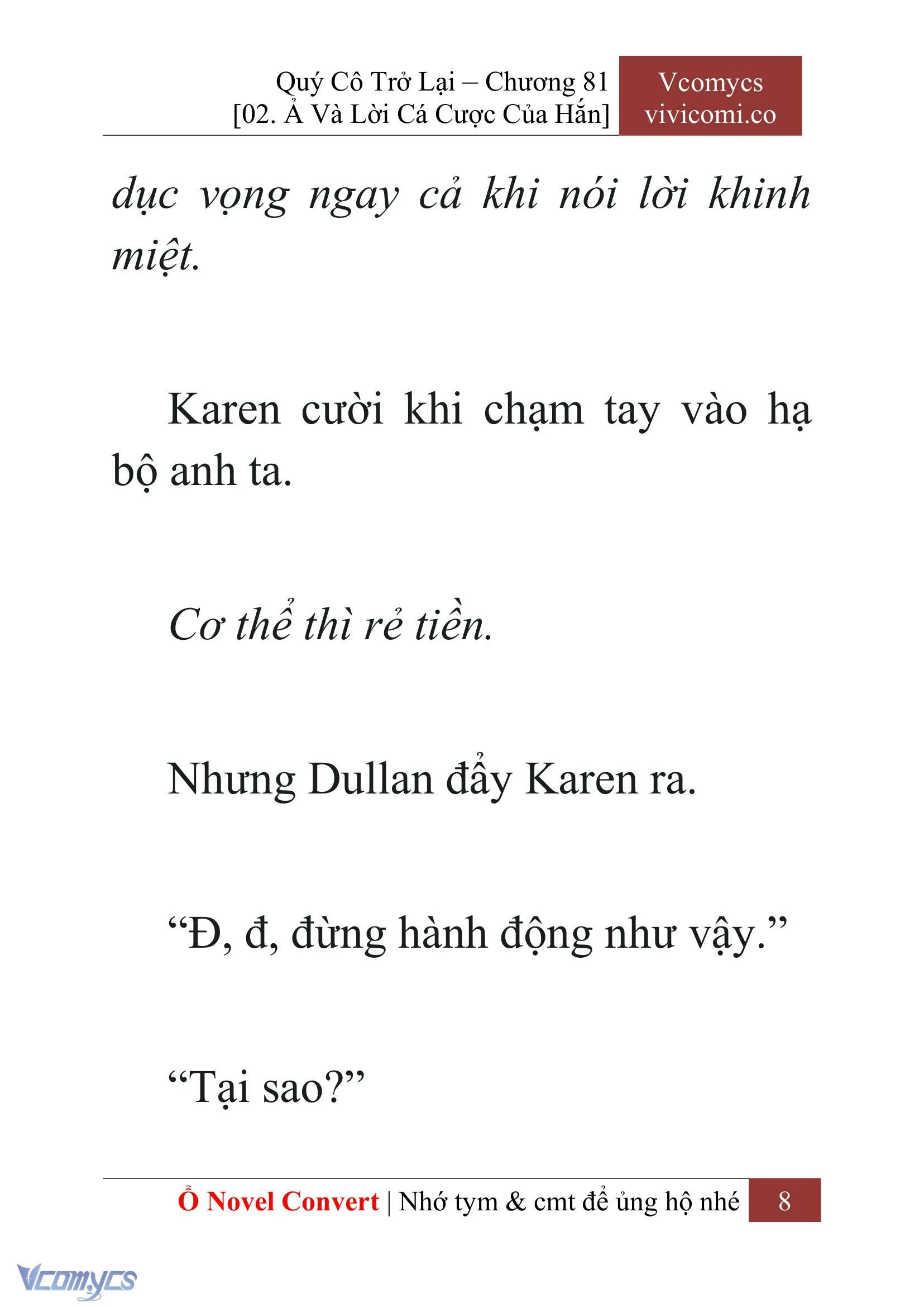 [Novel] Quý Cô Trở Lại Chapter  81 - 10