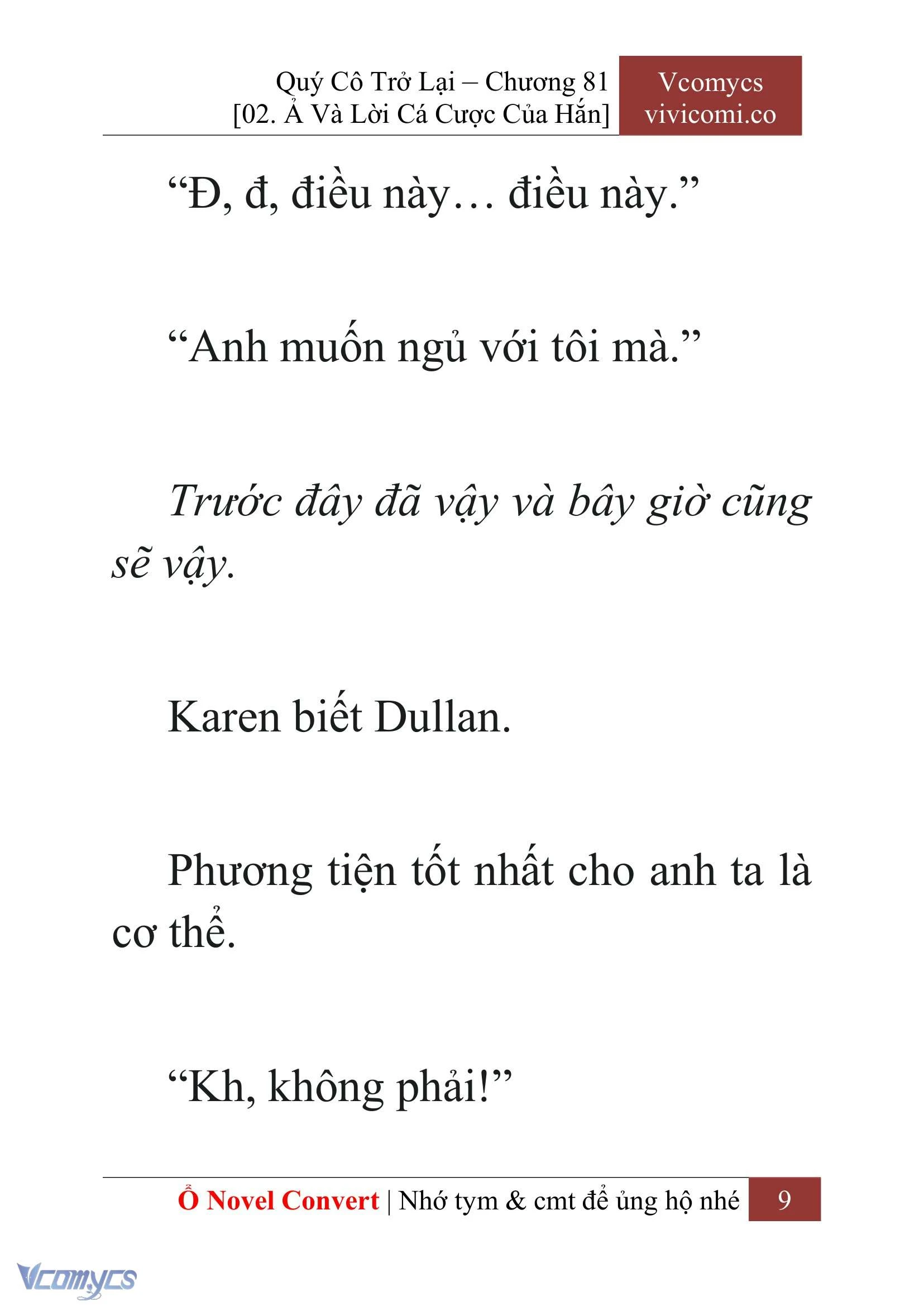 [Novel] Quý Cô Trở Lại Chapter  81 - 11