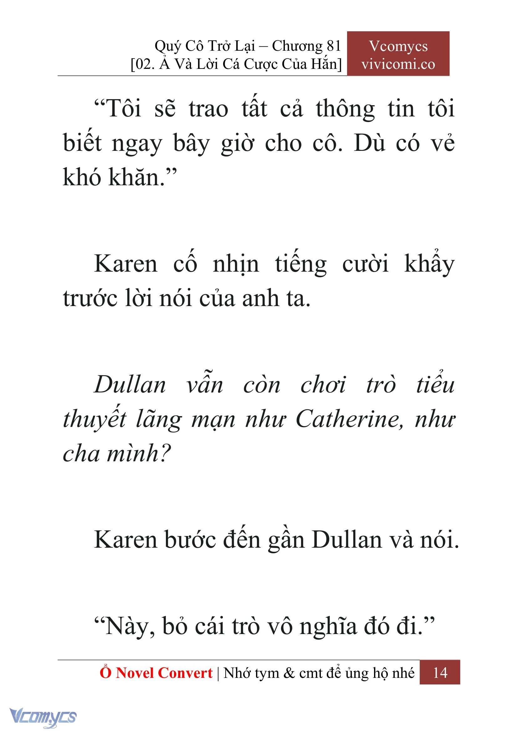 [Novel] Quý Cô Trở Lại Chapter  81 - 16