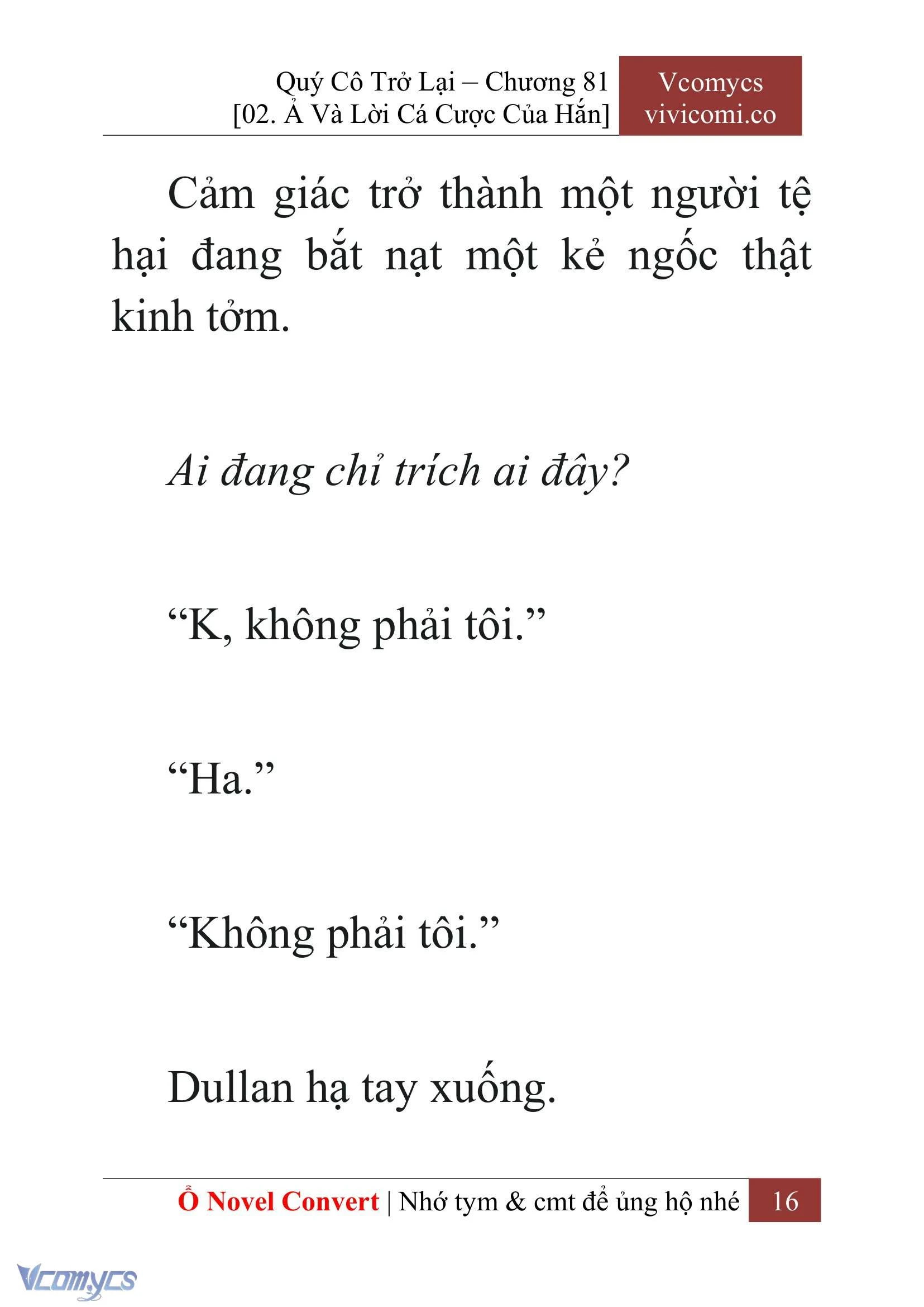 [Novel] Quý Cô Trở Lại Chapter  81 - 18