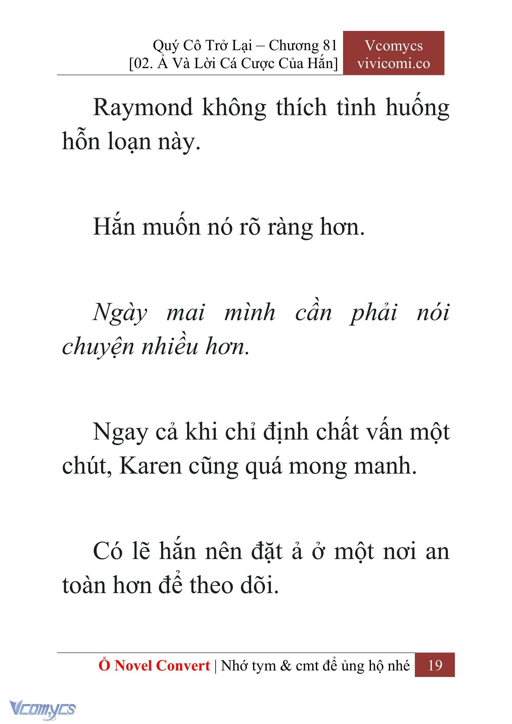 [Novel] Quý Cô Trở Lại Chapter  81 - 21
