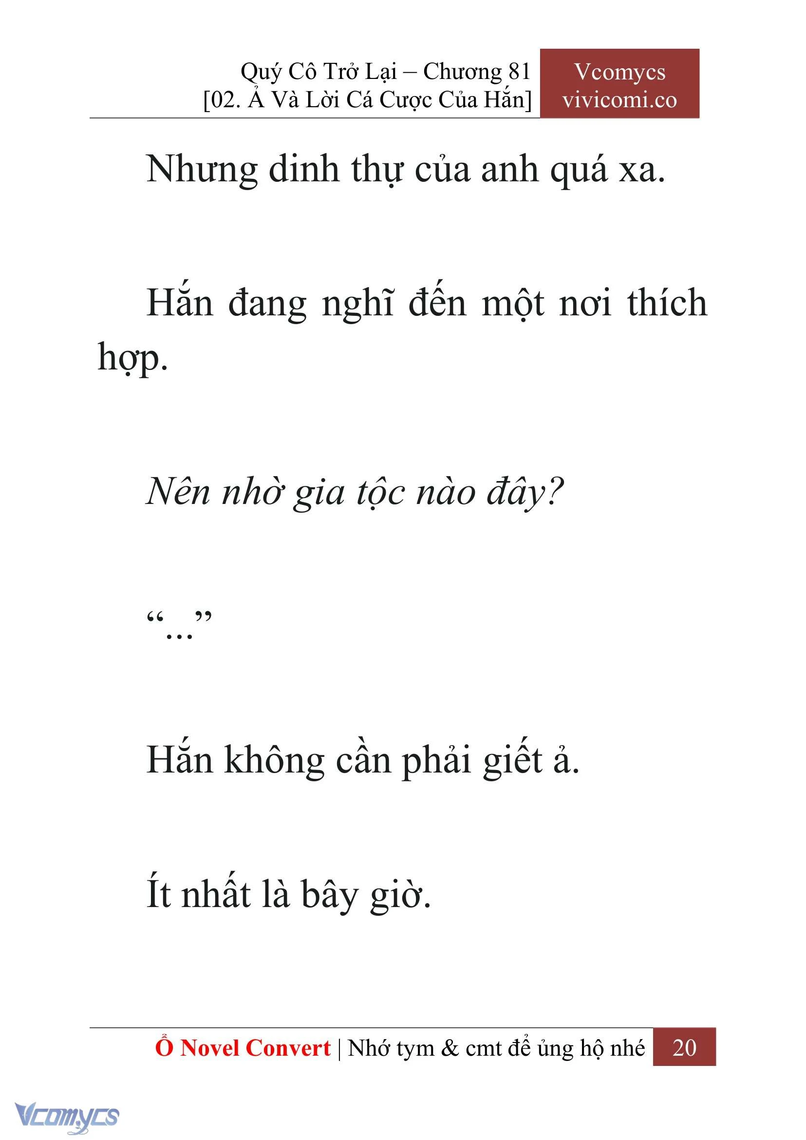 [Novel] Quý Cô Trở Lại Chapter  81 - 22