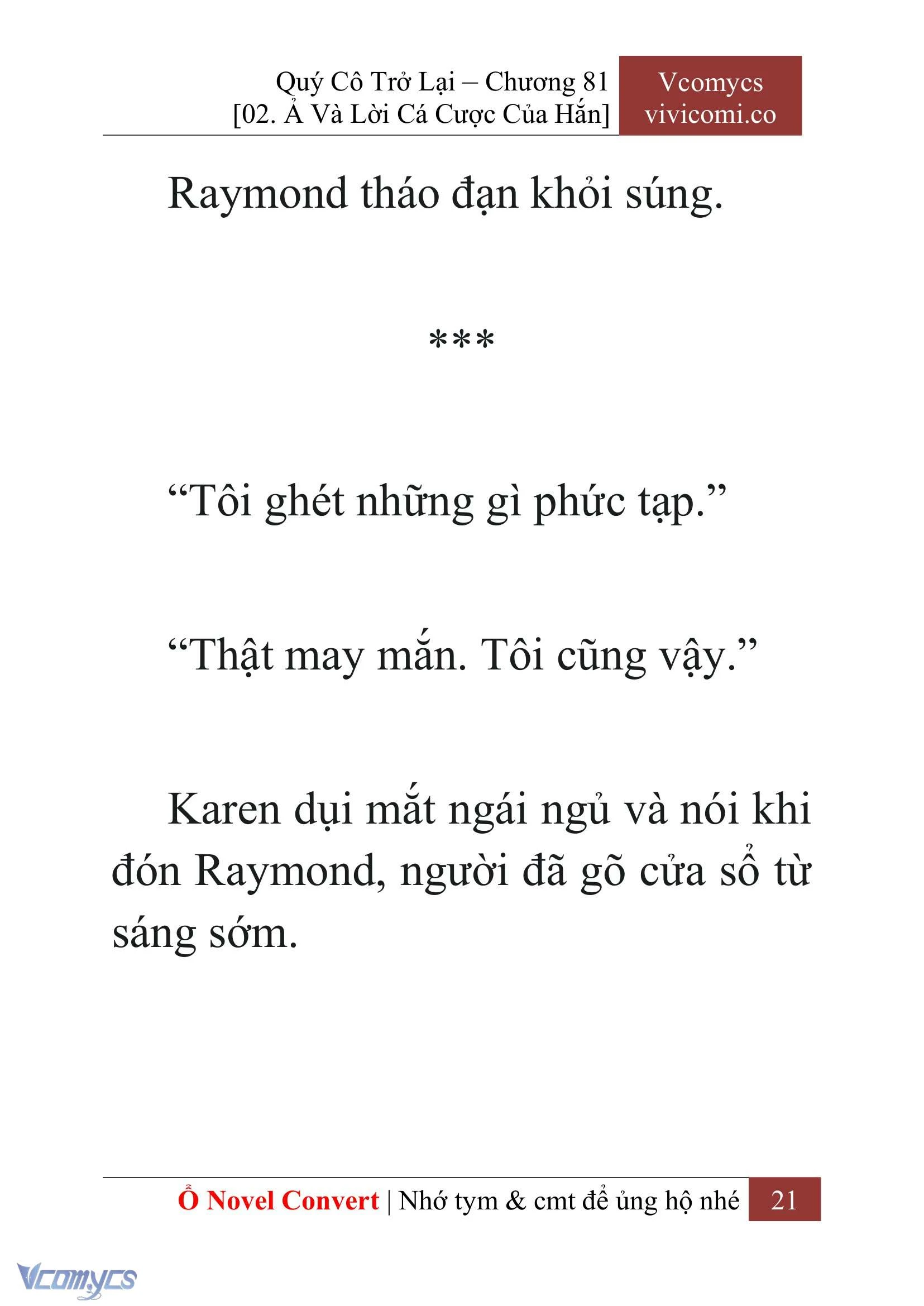 [Novel] Quý Cô Trở Lại Chapter  81 - 23