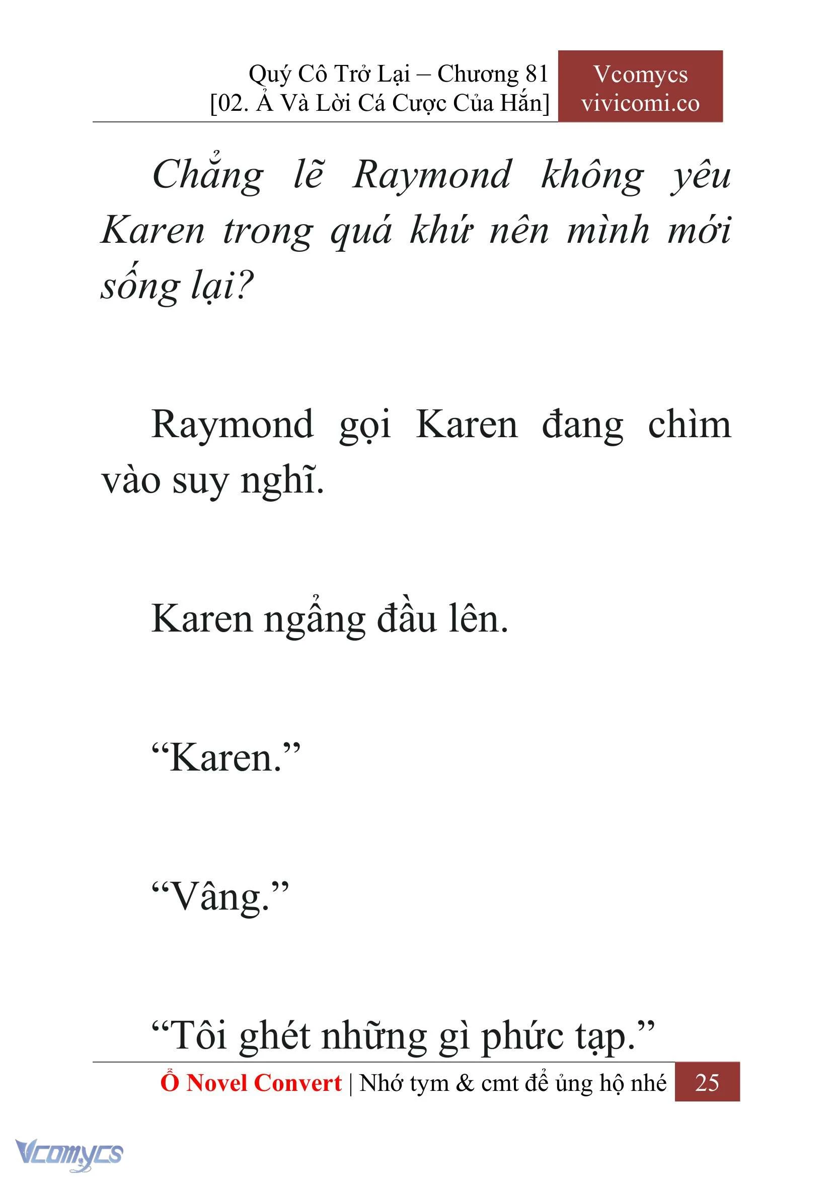 [Novel] Quý Cô Trở Lại Chapter  81 - 27