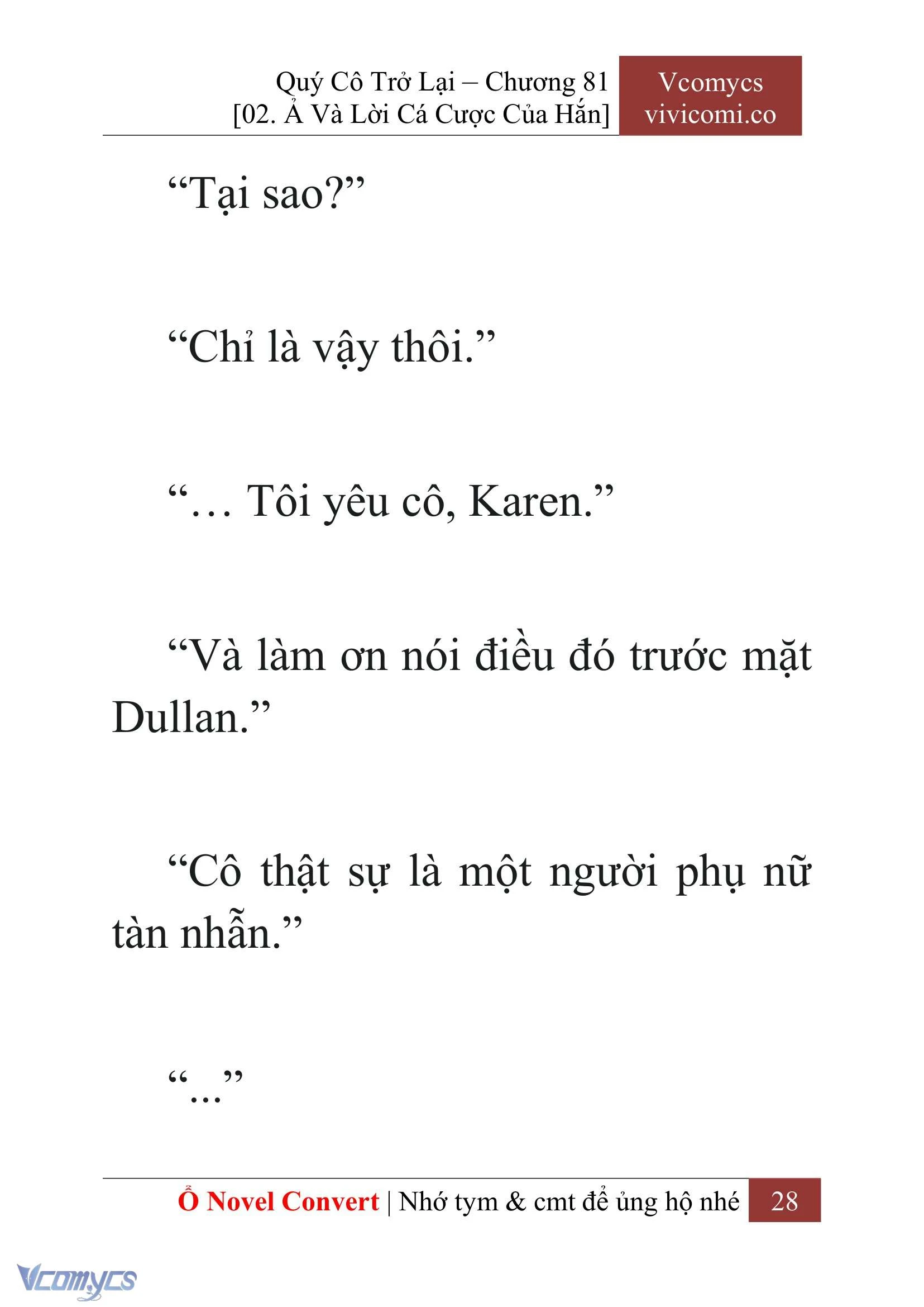 [Novel] Quý Cô Trở Lại Chapter  81 - 30