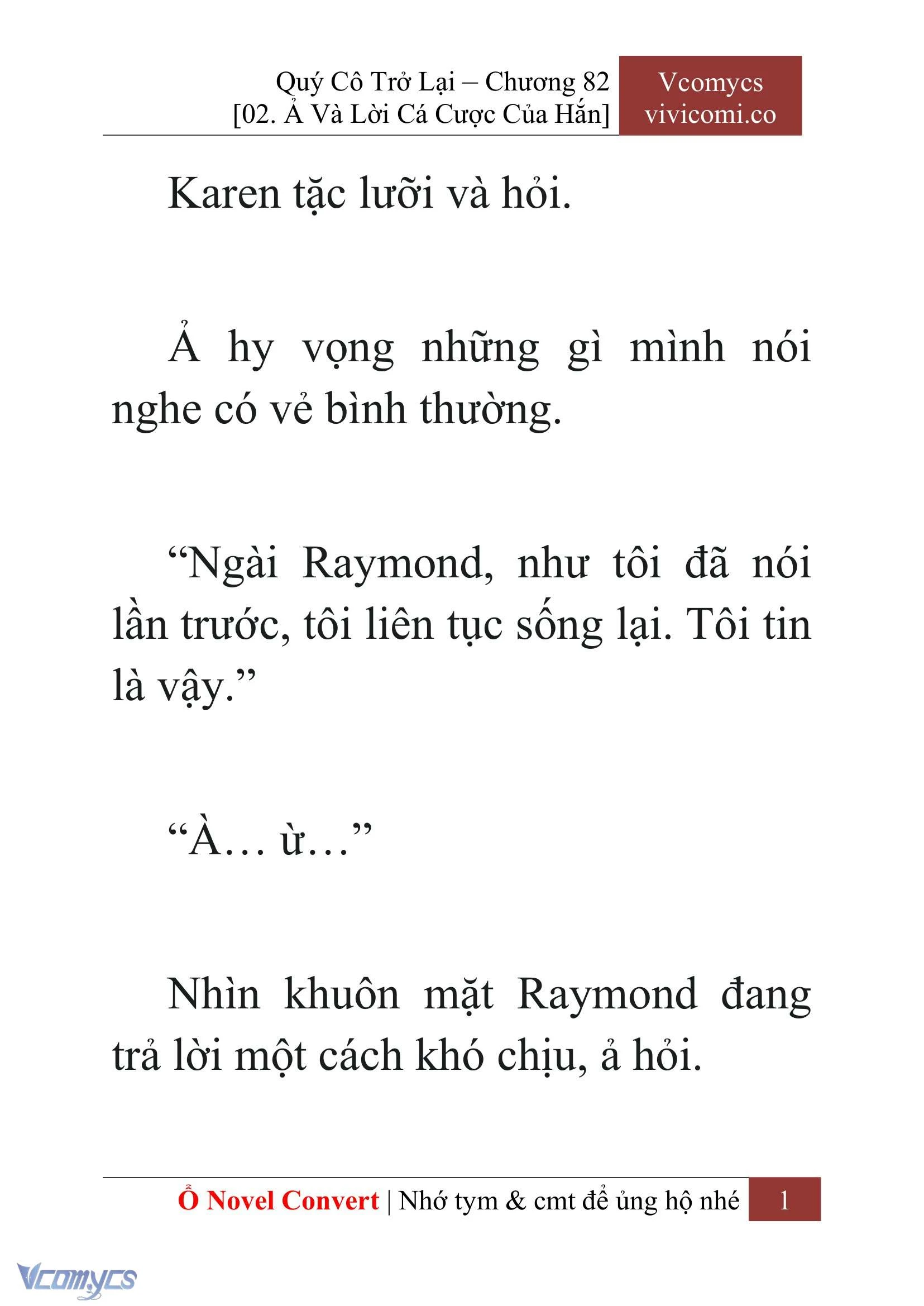 [Novel] Quý Cô Trở Lại Chapter  82 - 3