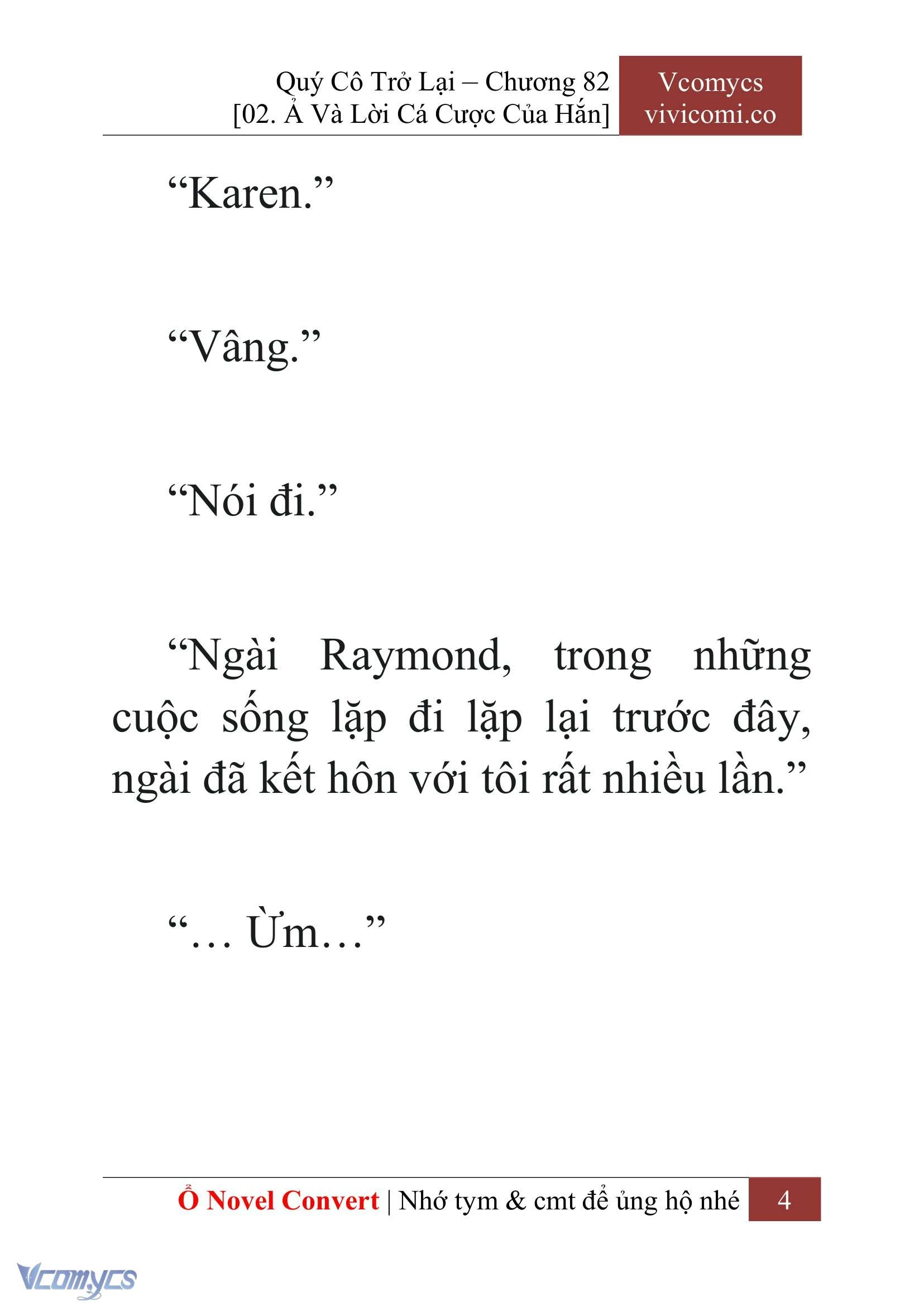 [Novel] Quý Cô Trở Lại Chapter  82 - 6