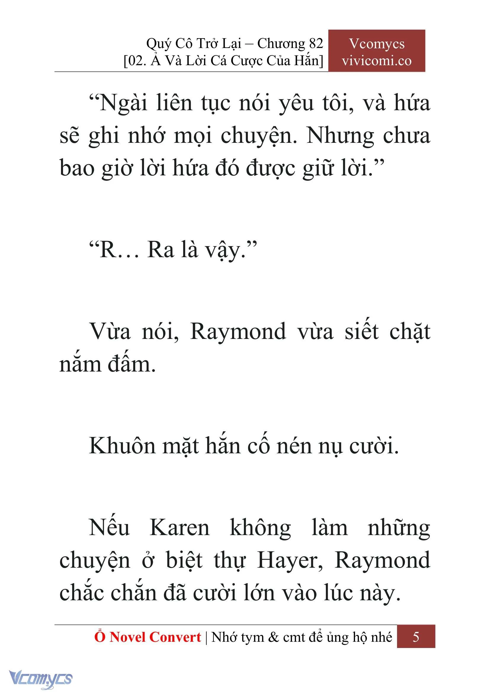 [Novel] Quý Cô Trở Lại Chapter  82 - 7