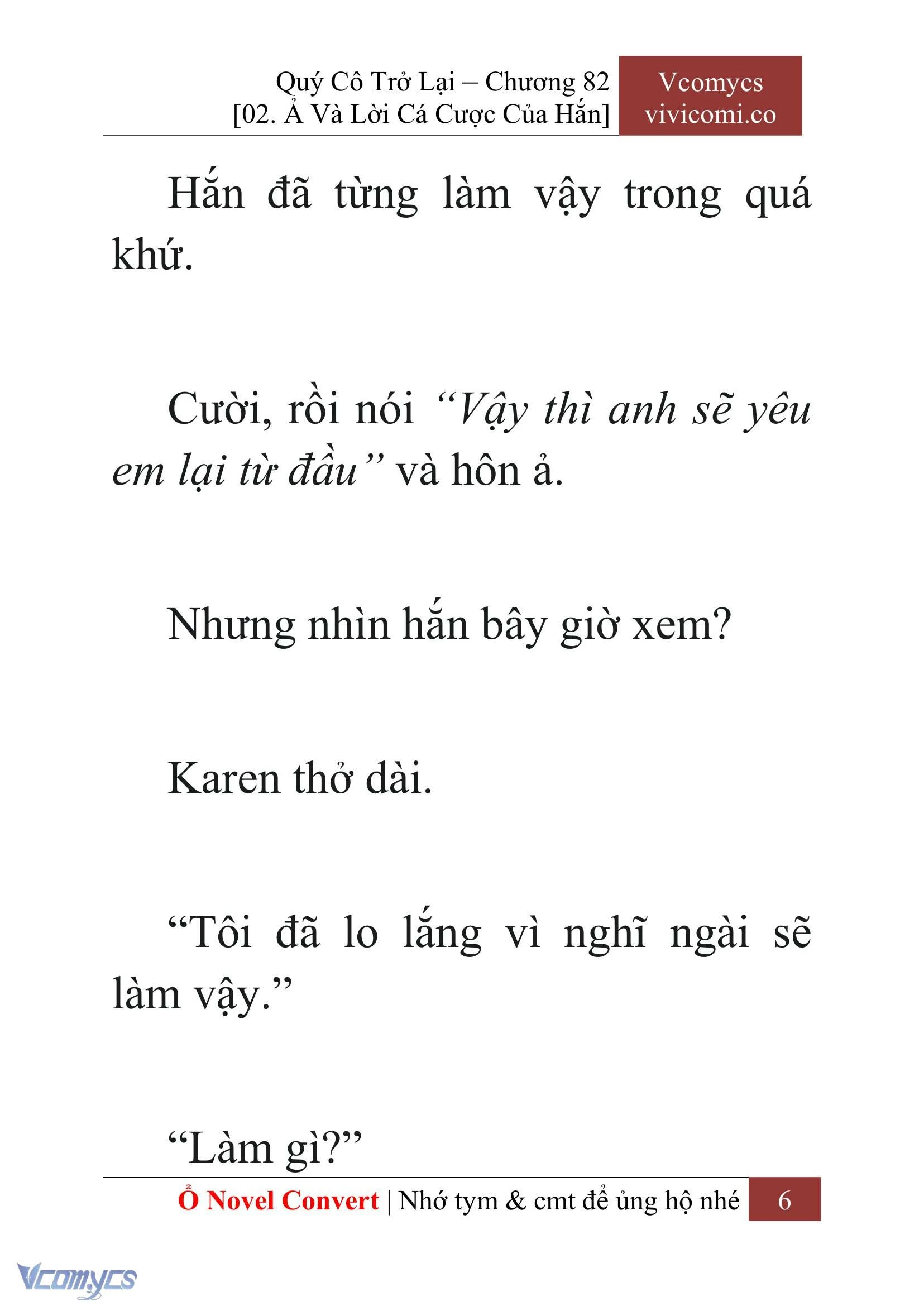 [Novel] Quý Cô Trở Lại Chapter  82 - 8