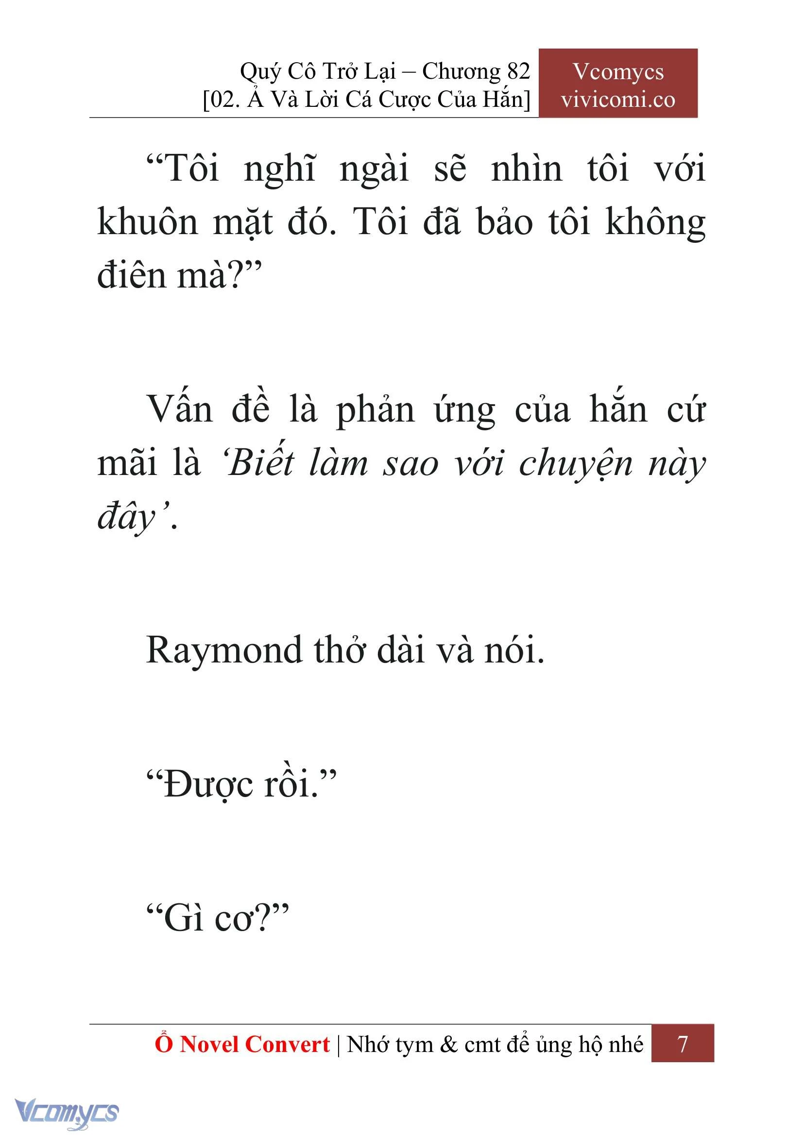 [Novel] Quý Cô Trở Lại Chapter  82 - 9