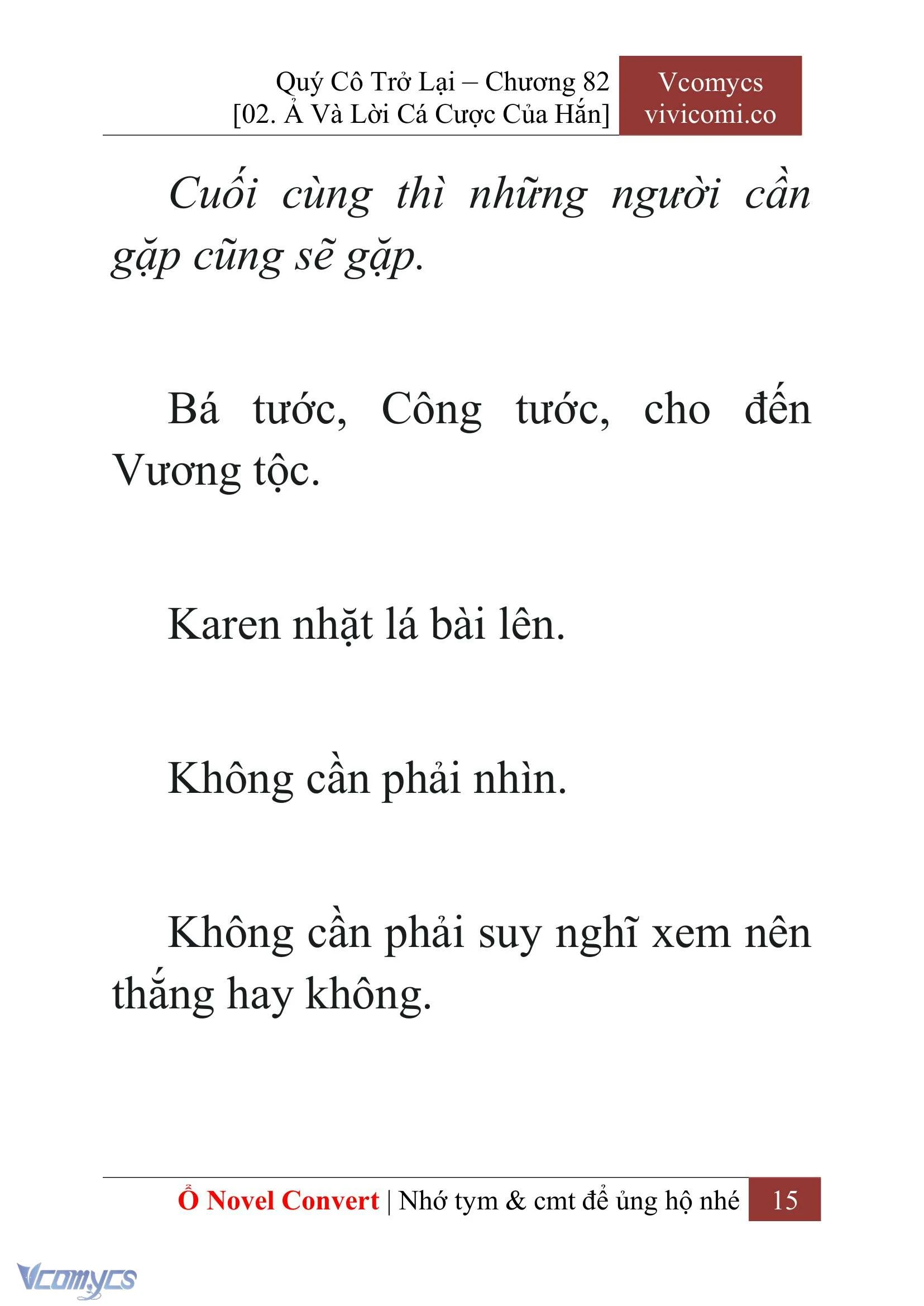 [Novel] Quý Cô Trở Lại Chapter  82 - 17