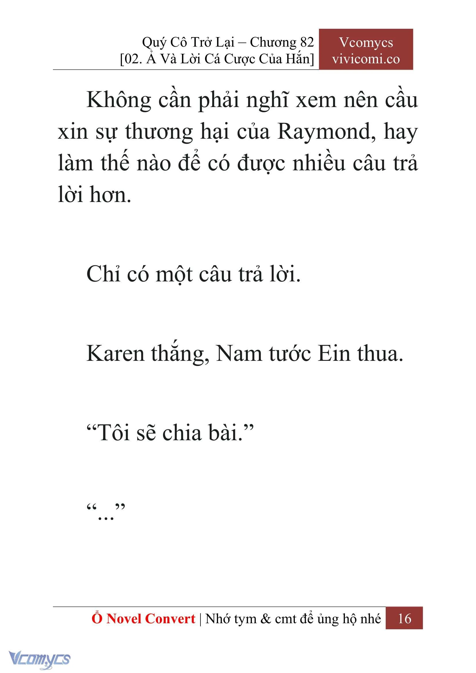 [Novel] Quý Cô Trở Lại Chapter  82 - 18