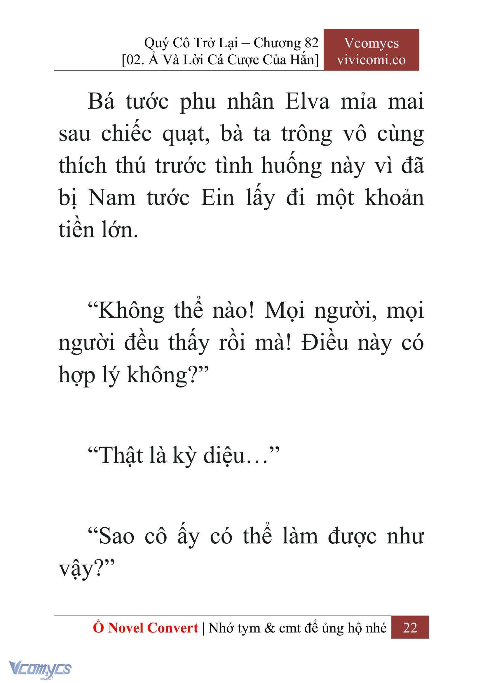 [Novel] Quý Cô Trở Lại Chapter  82 - 24
