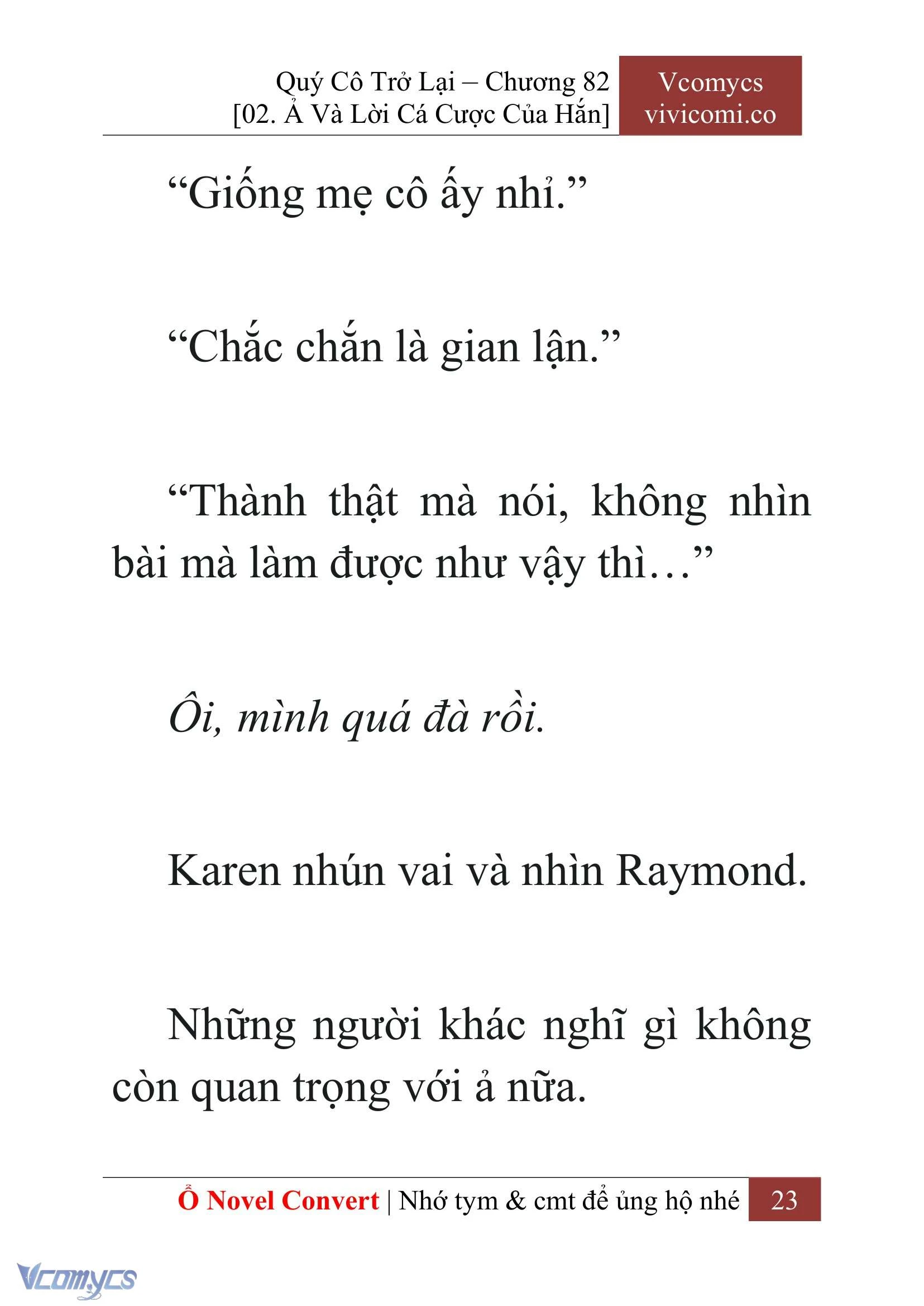 [Novel] Quý Cô Trở Lại Chapter  82 - 25