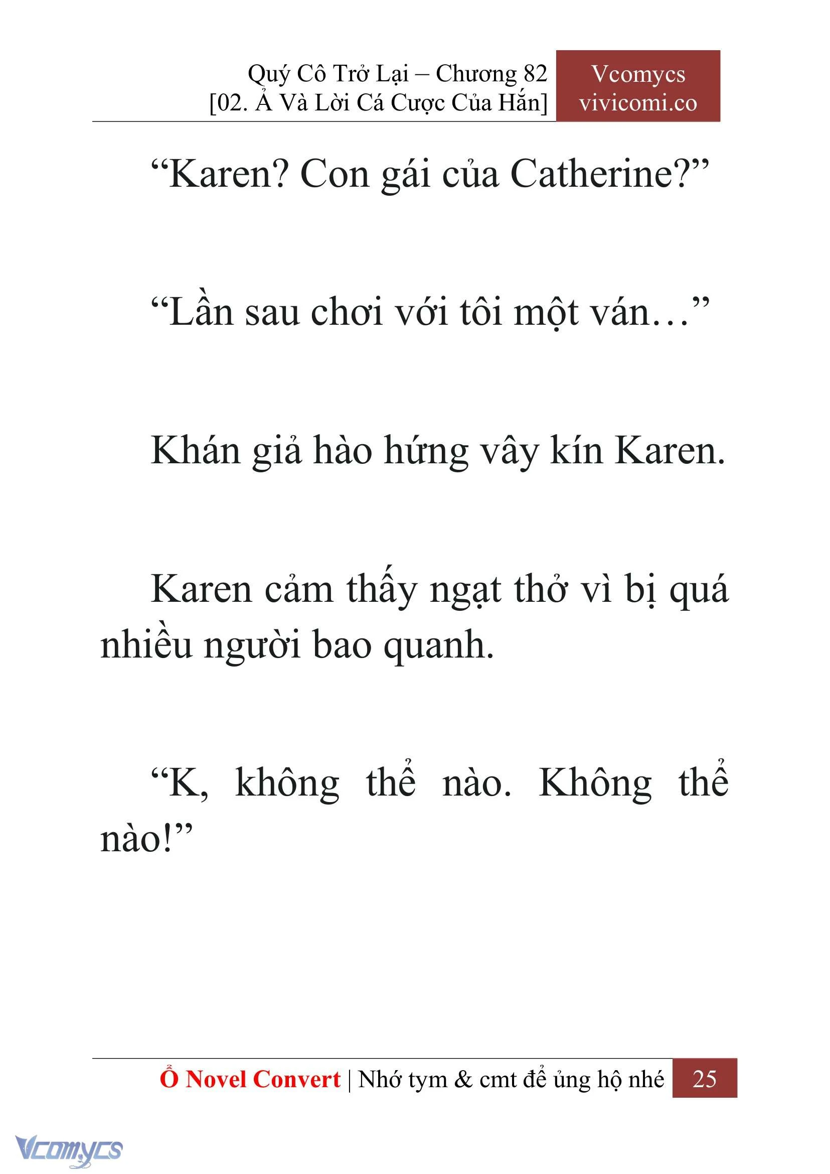[Novel] Quý Cô Trở Lại Chapter  82 - 27