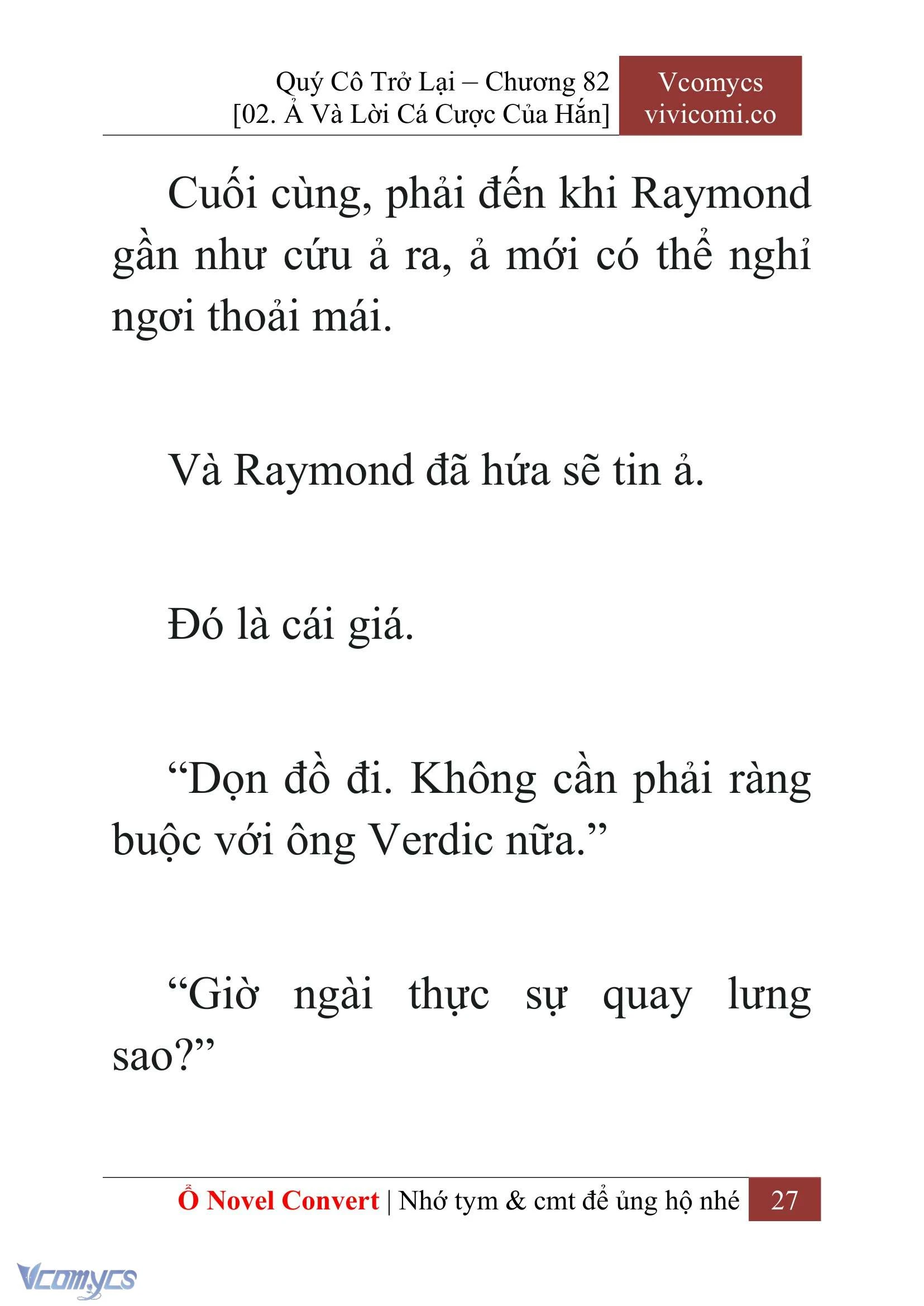 [Novel] Quý Cô Trở Lại Chapter  82 - 29