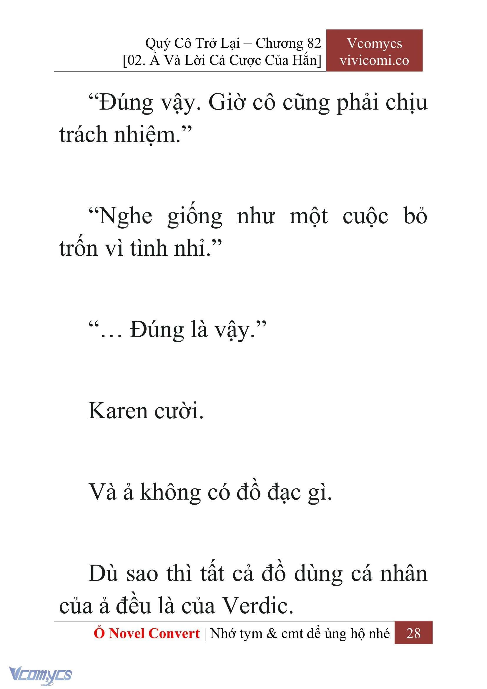 [Novel] Quý Cô Trở Lại Chapter  82 - 30