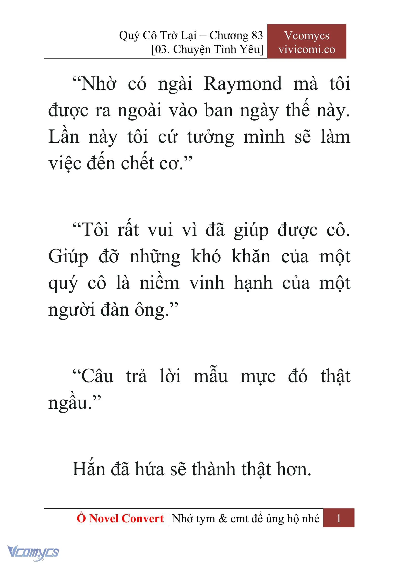 [Novel] Quý Cô Trở Lại Chapter  83 - 3