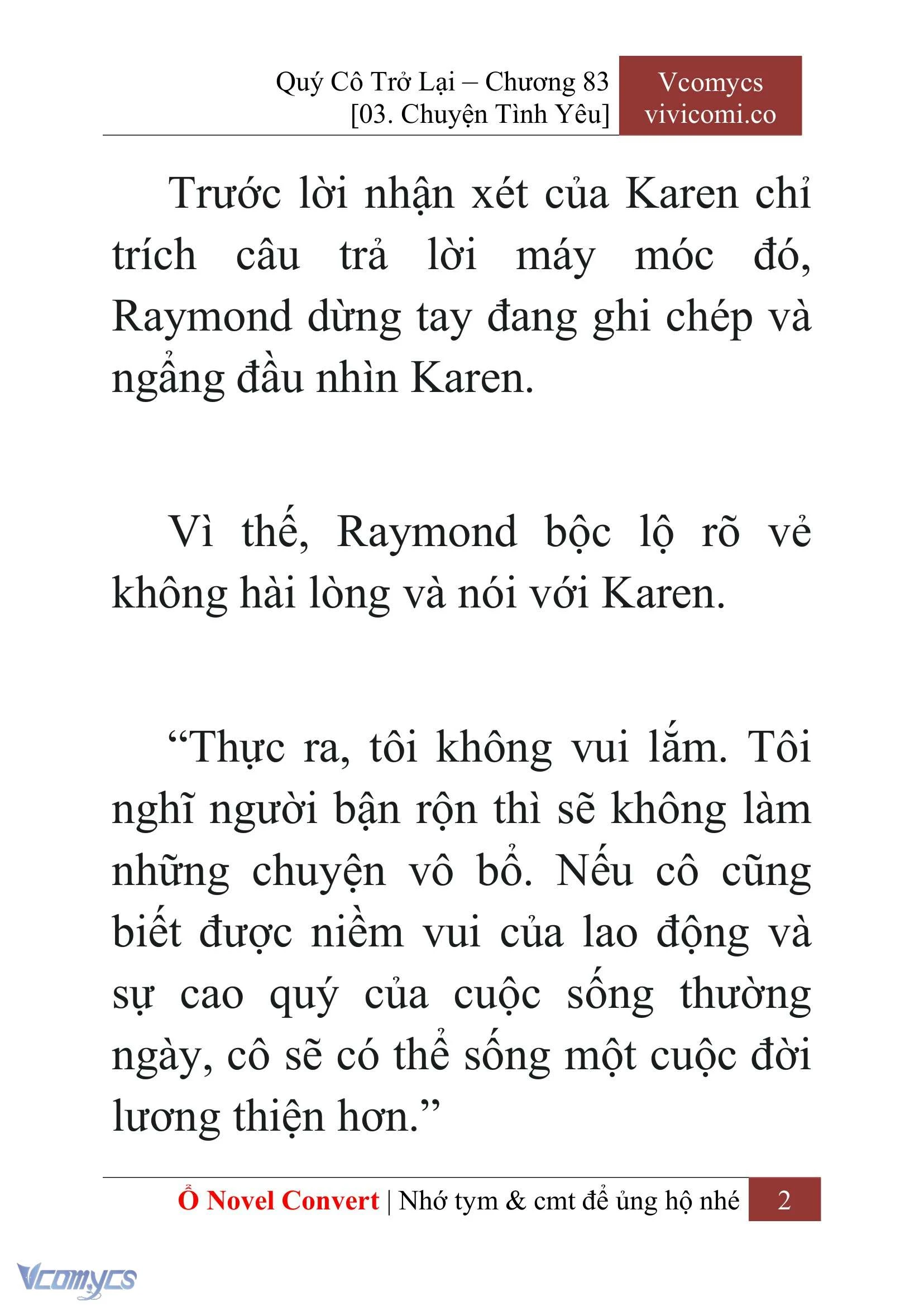 [Novel] Quý Cô Trở Lại Chapter  83 - 4