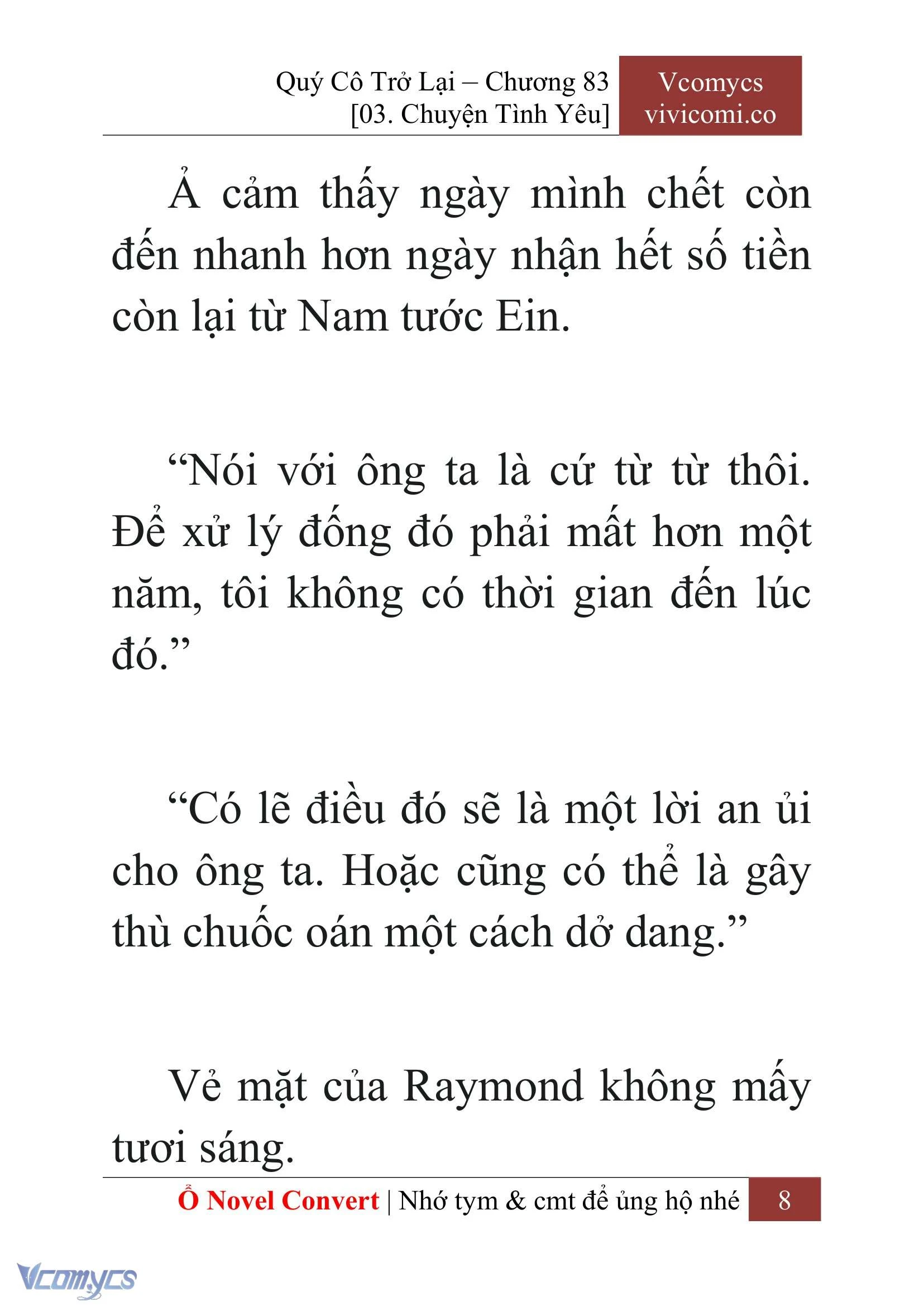[Novel] Quý Cô Trở Lại Chapter  83 - 10