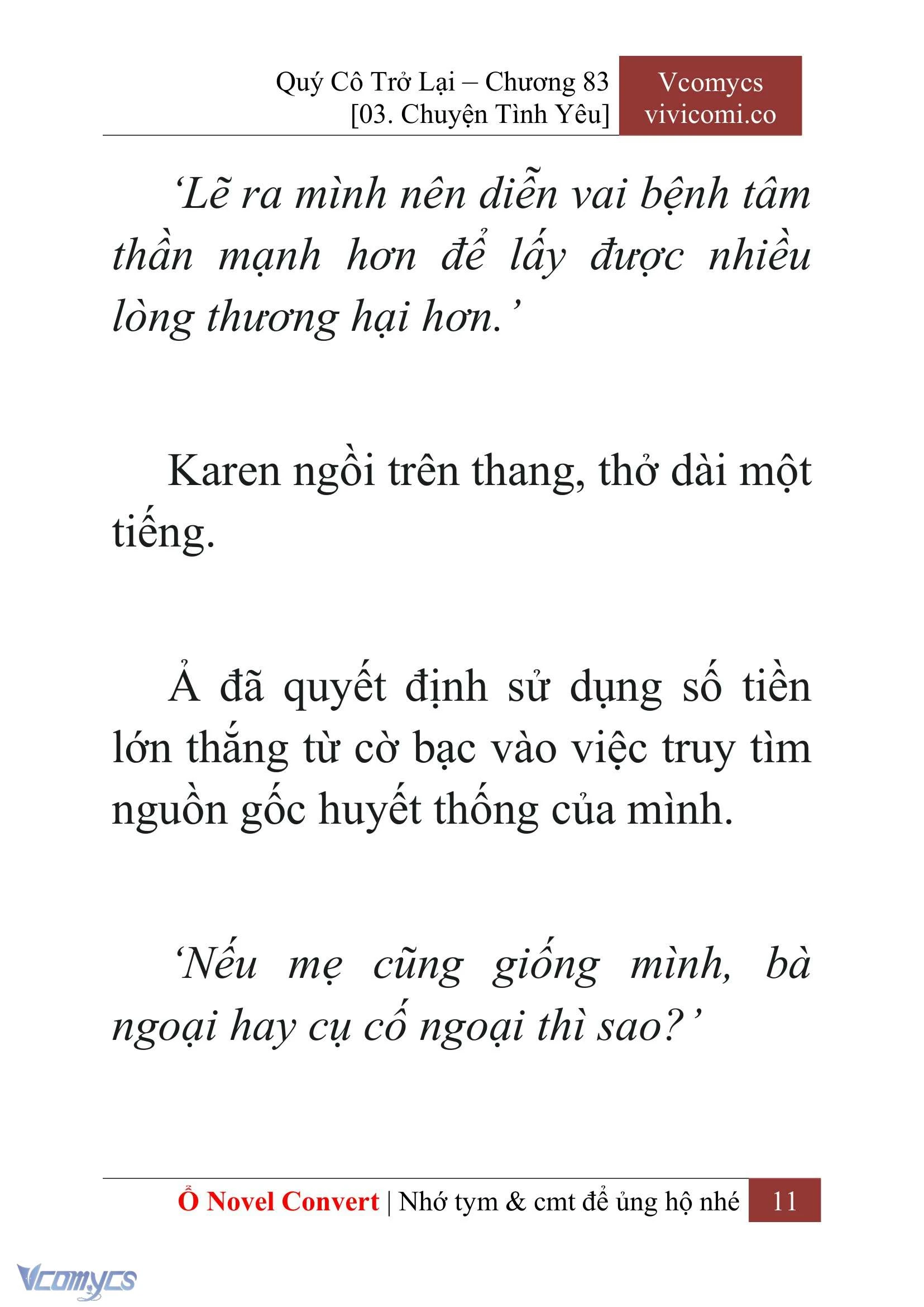 [Novel] Quý Cô Trở Lại Chapter  83 - 13