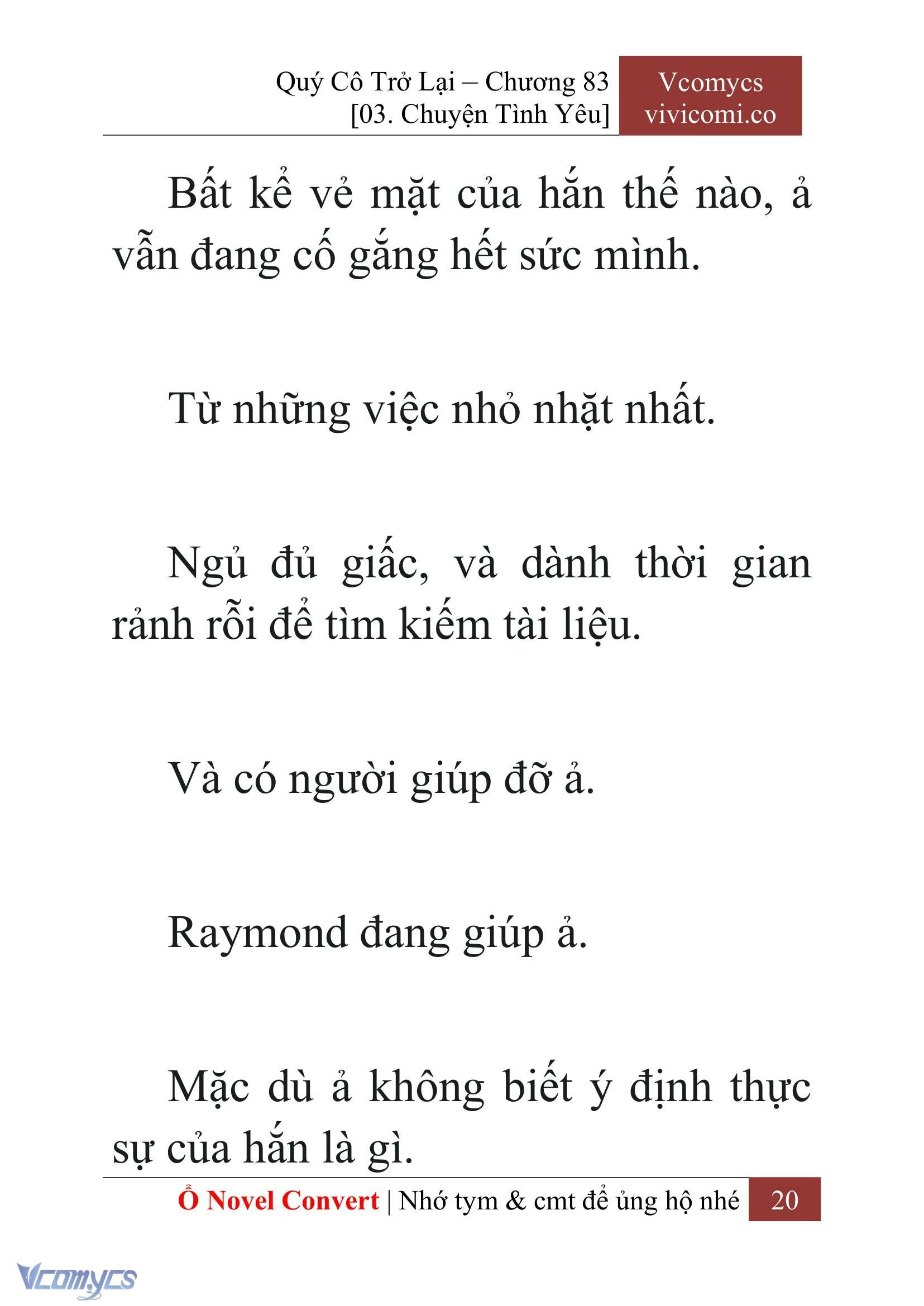 [Novel] Quý Cô Trở Lại Chapter  83 - 22
