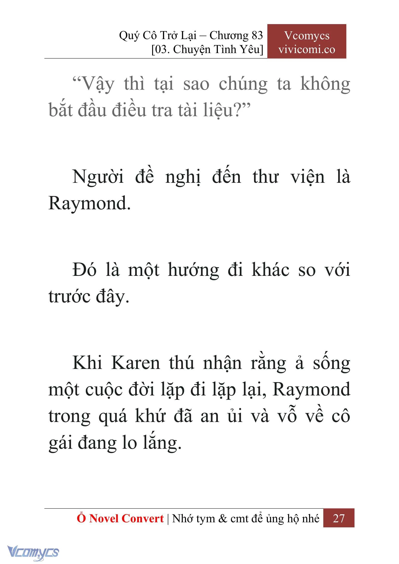 [Novel] Quý Cô Trở Lại Chapter  83 - 29