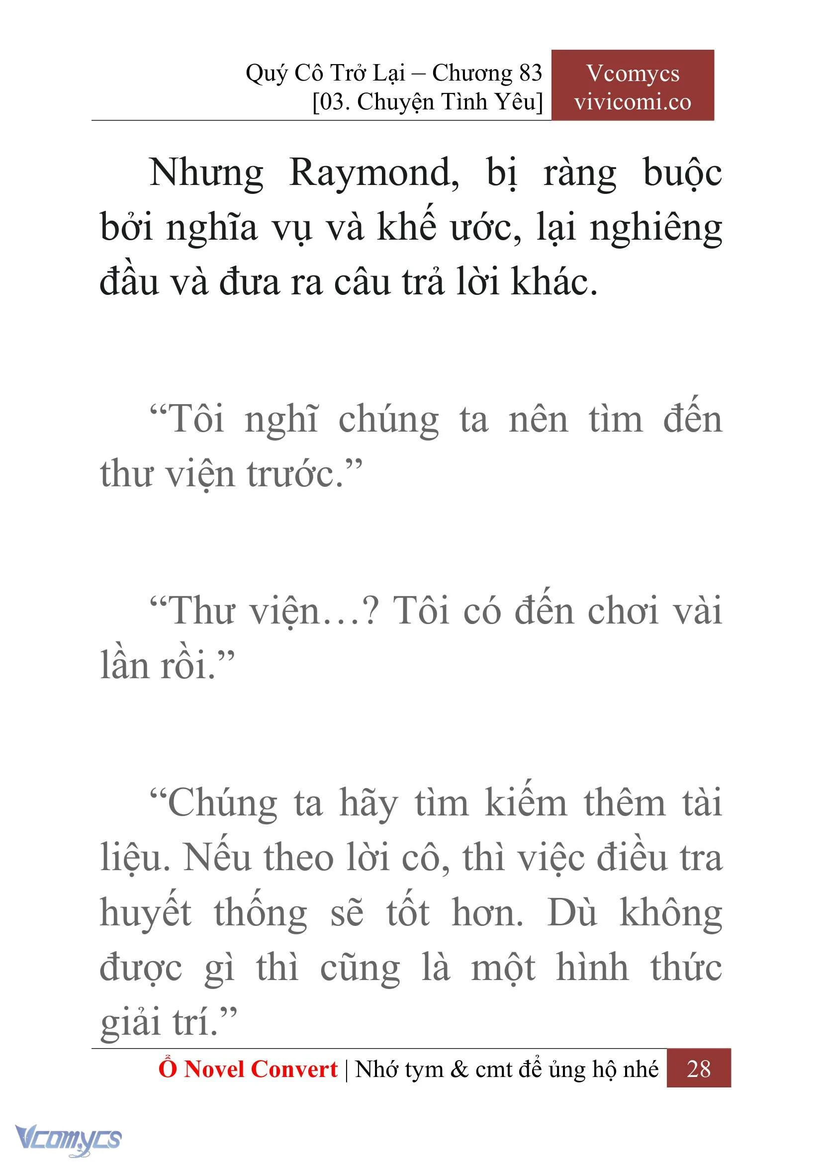 [Novel] Quý Cô Trở Lại Chapter  83 - 30