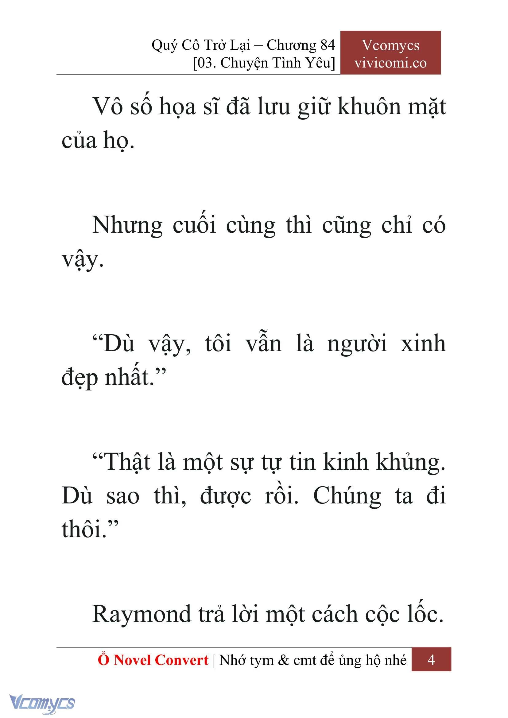 [Novel] Quý Cô Trở Lại Chapter  84 - 6