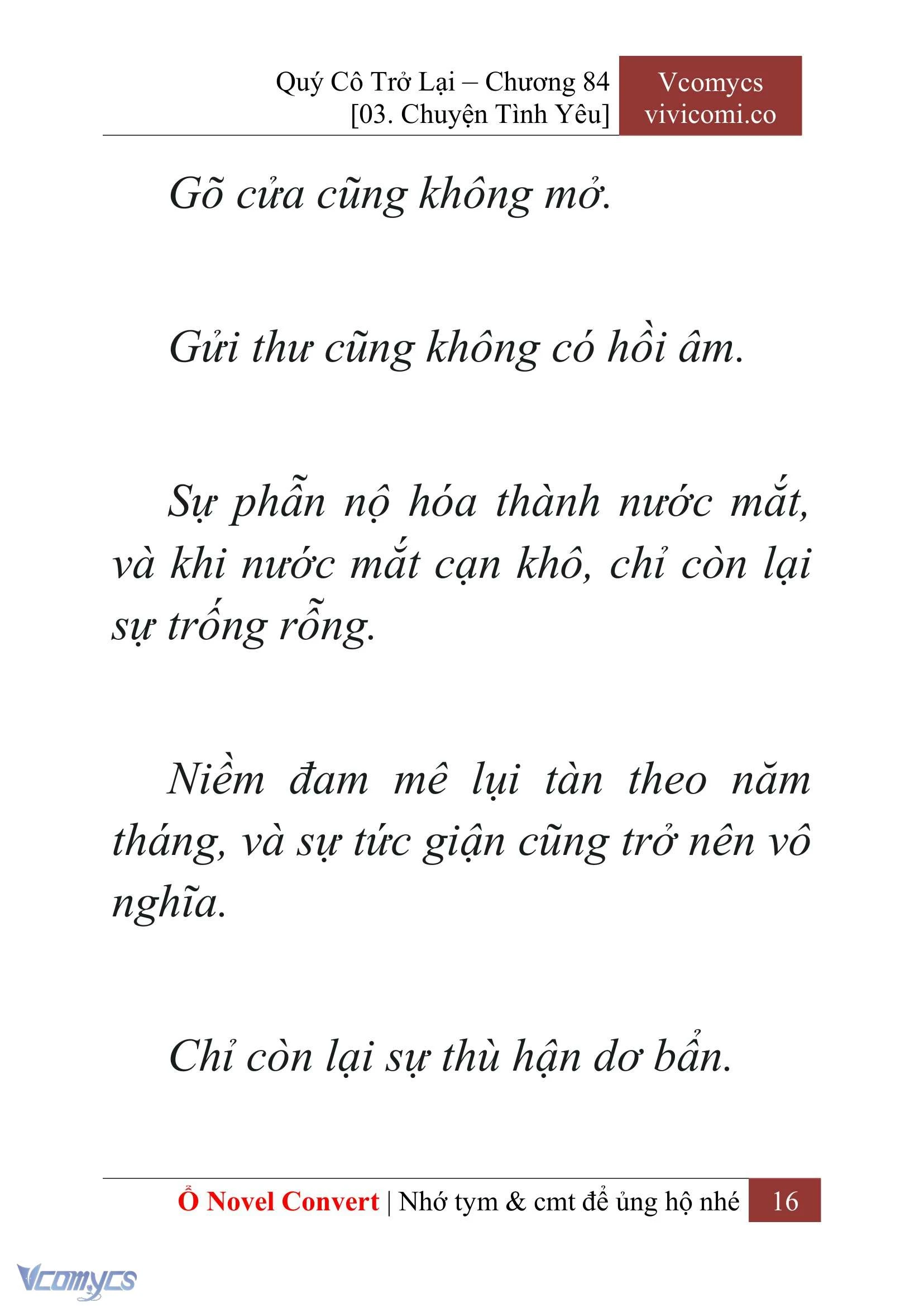 [Novel] Quý Cô Trở Lại Chapter  84 - 18