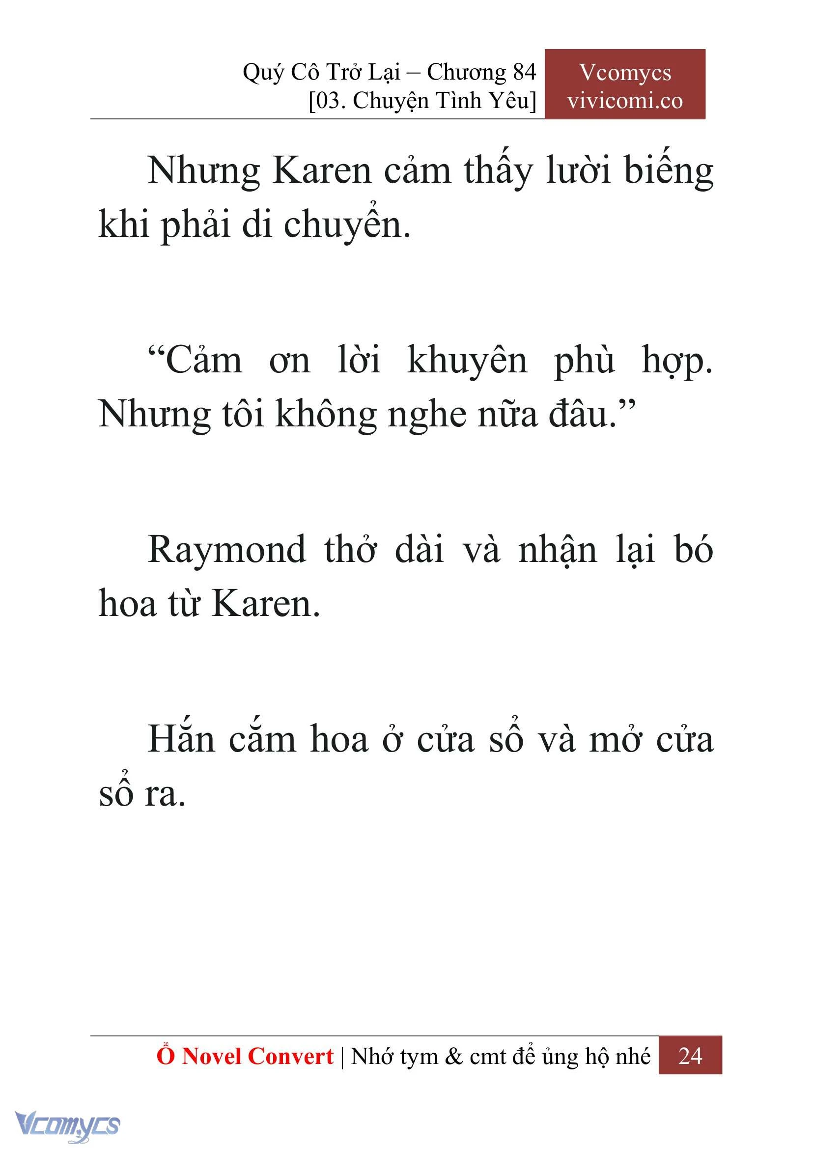[Novel] Quý Cô Trở Lại Chapter  84 - 26