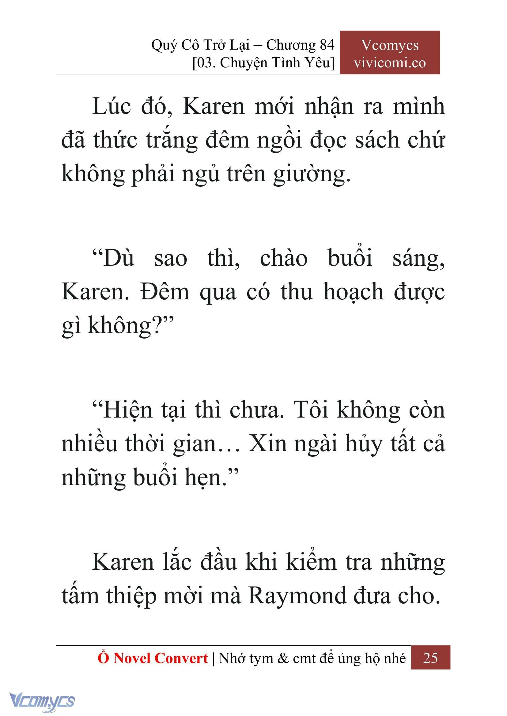 [Novel] Quý Cô Trở Lại Chapter  84 - 27