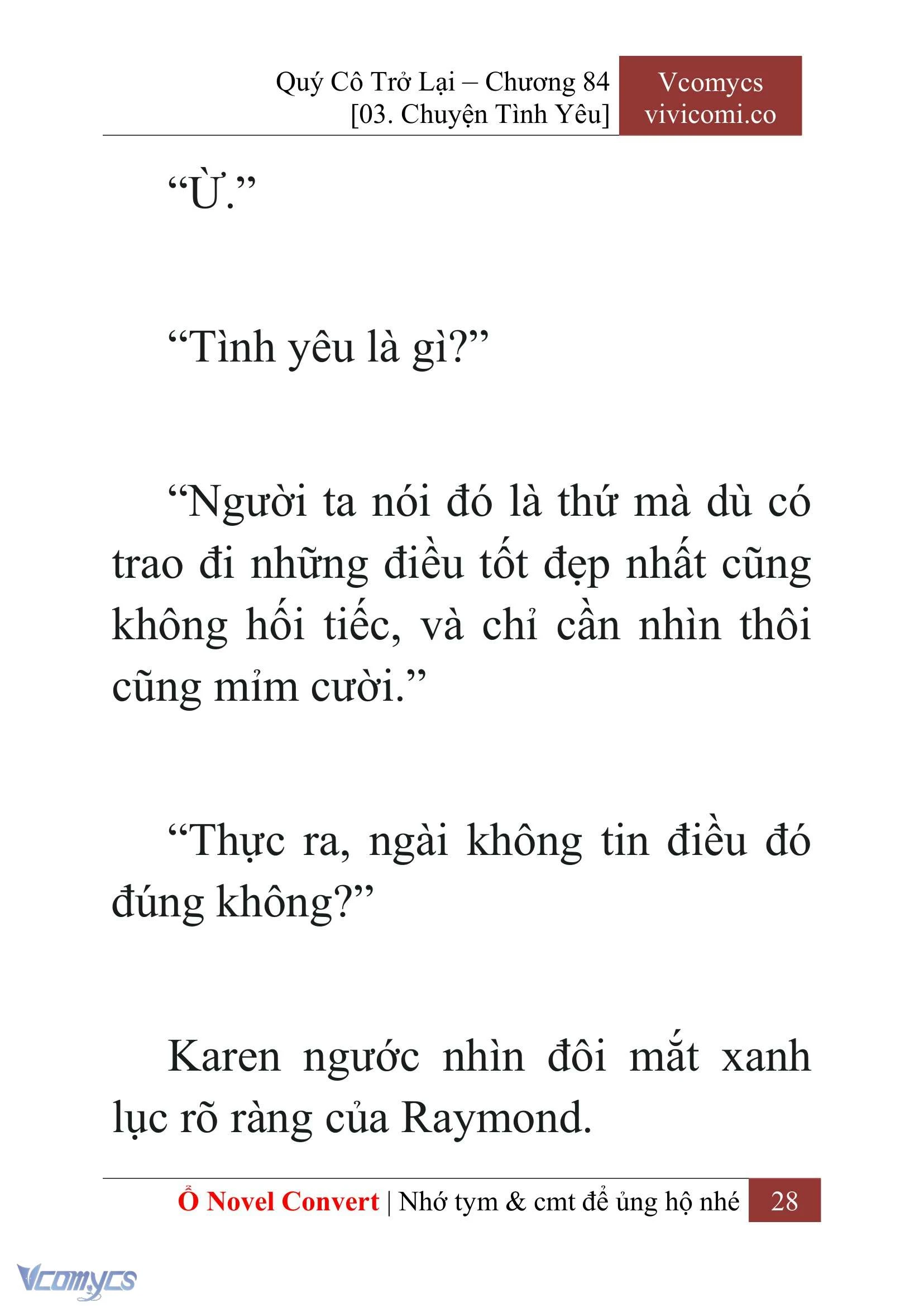 [Novel] Quý Cô Trở Lại Chapter  84 - 30