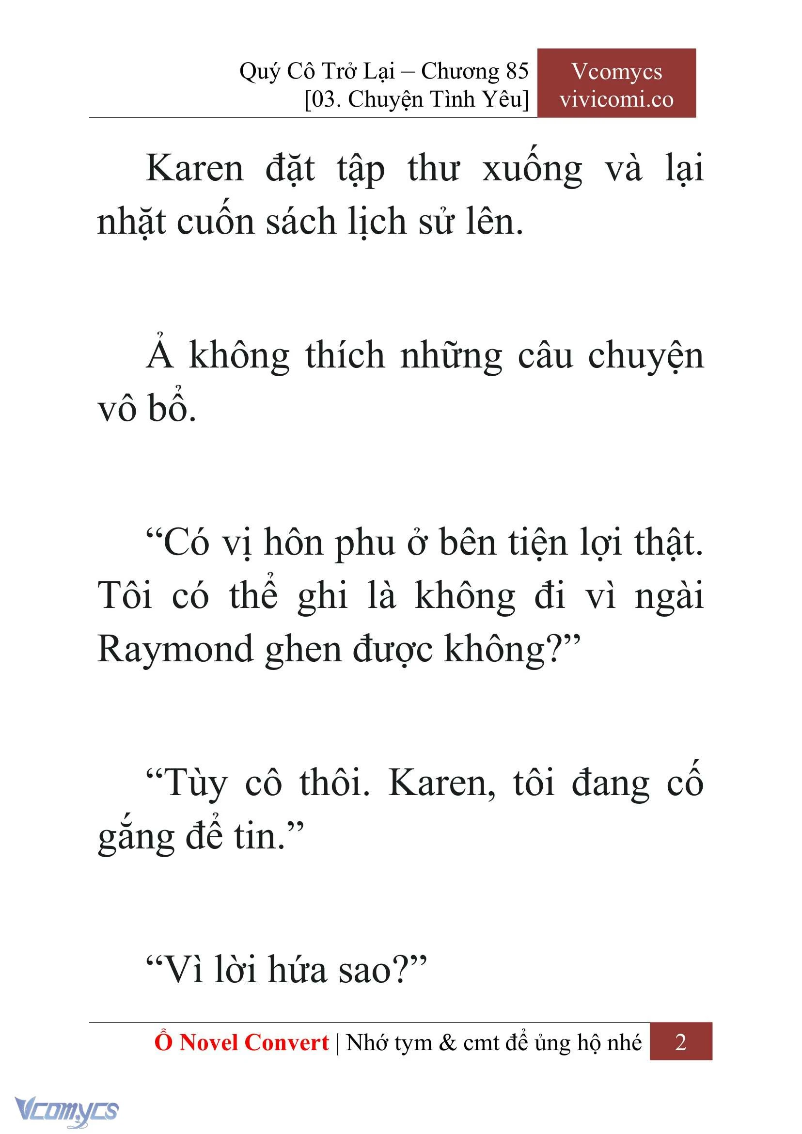 [Novel] Quý Cô Trở Lại Chapter  85 - 4