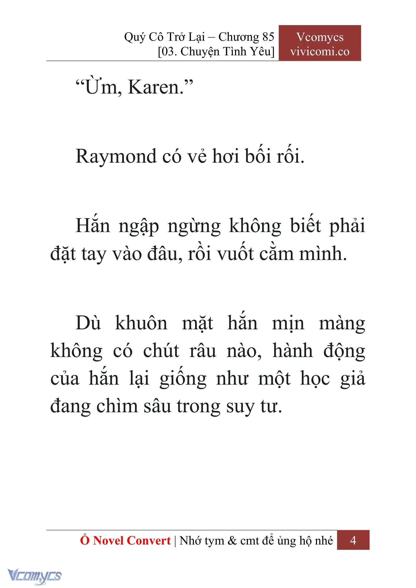 [Novel] Quý Cô Trở Lại Chapter  85 - 6