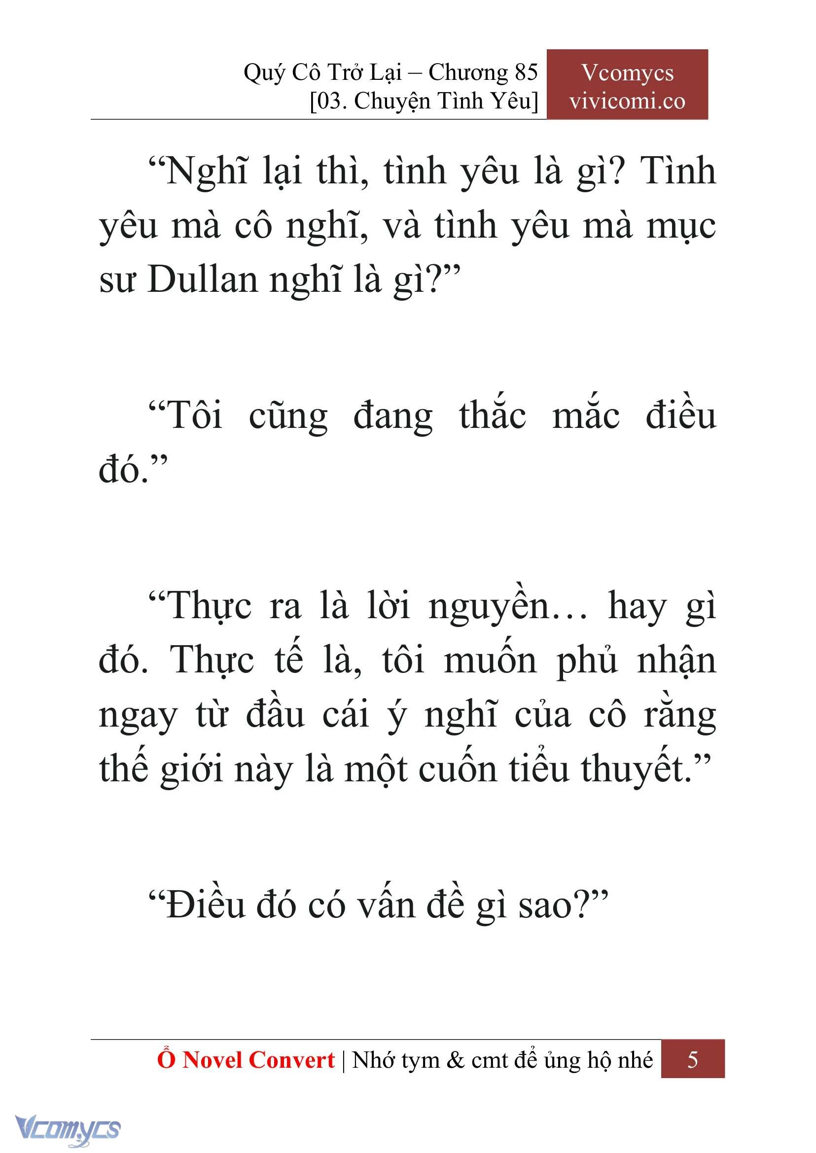 [Novel] Quý Cô Trở Lại Chapter  85 - 7