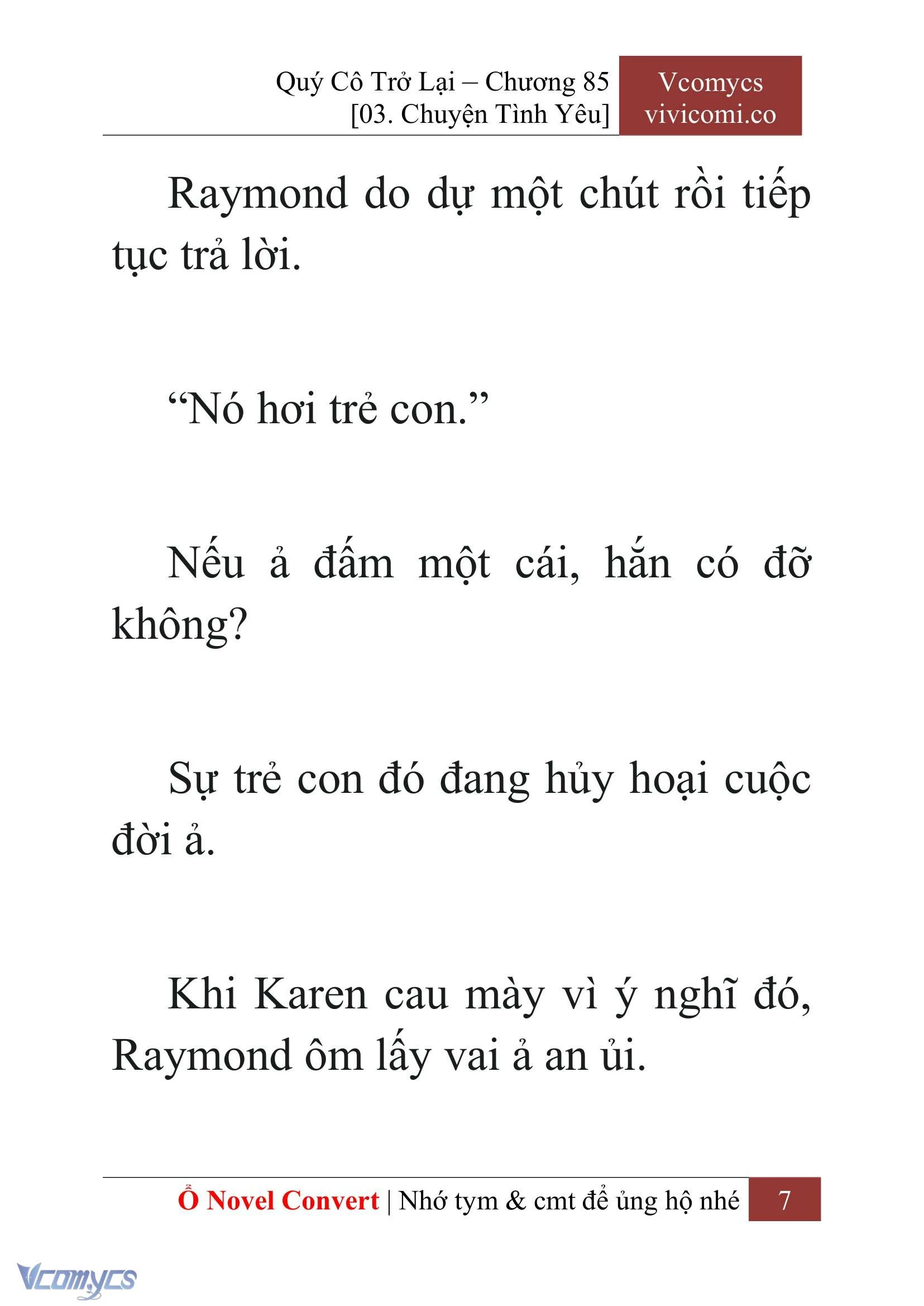 [Novel] Quý Cô Trở Lại Chapter  85 - 9