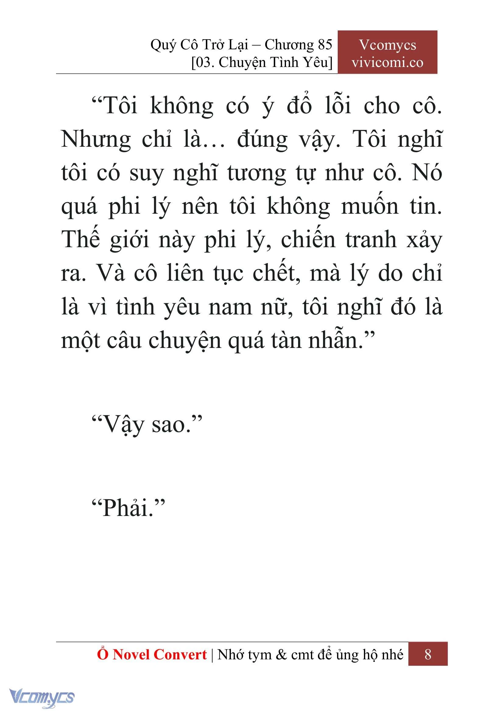 [Novel] Quý Cô Trở Lại Chapter  85 - 10