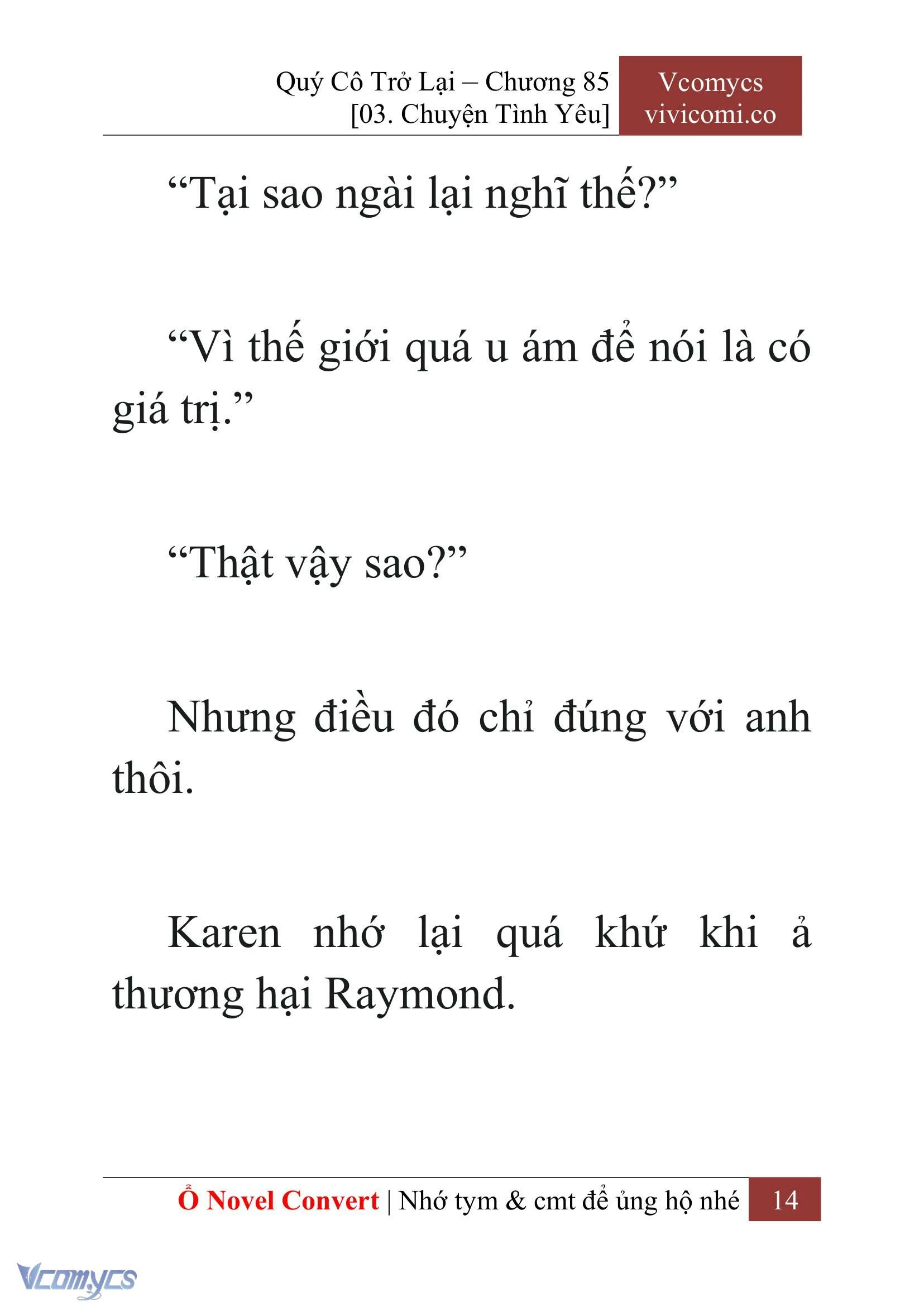 [Novel] Quý Cô Trở Lại Chapter  85 - 16