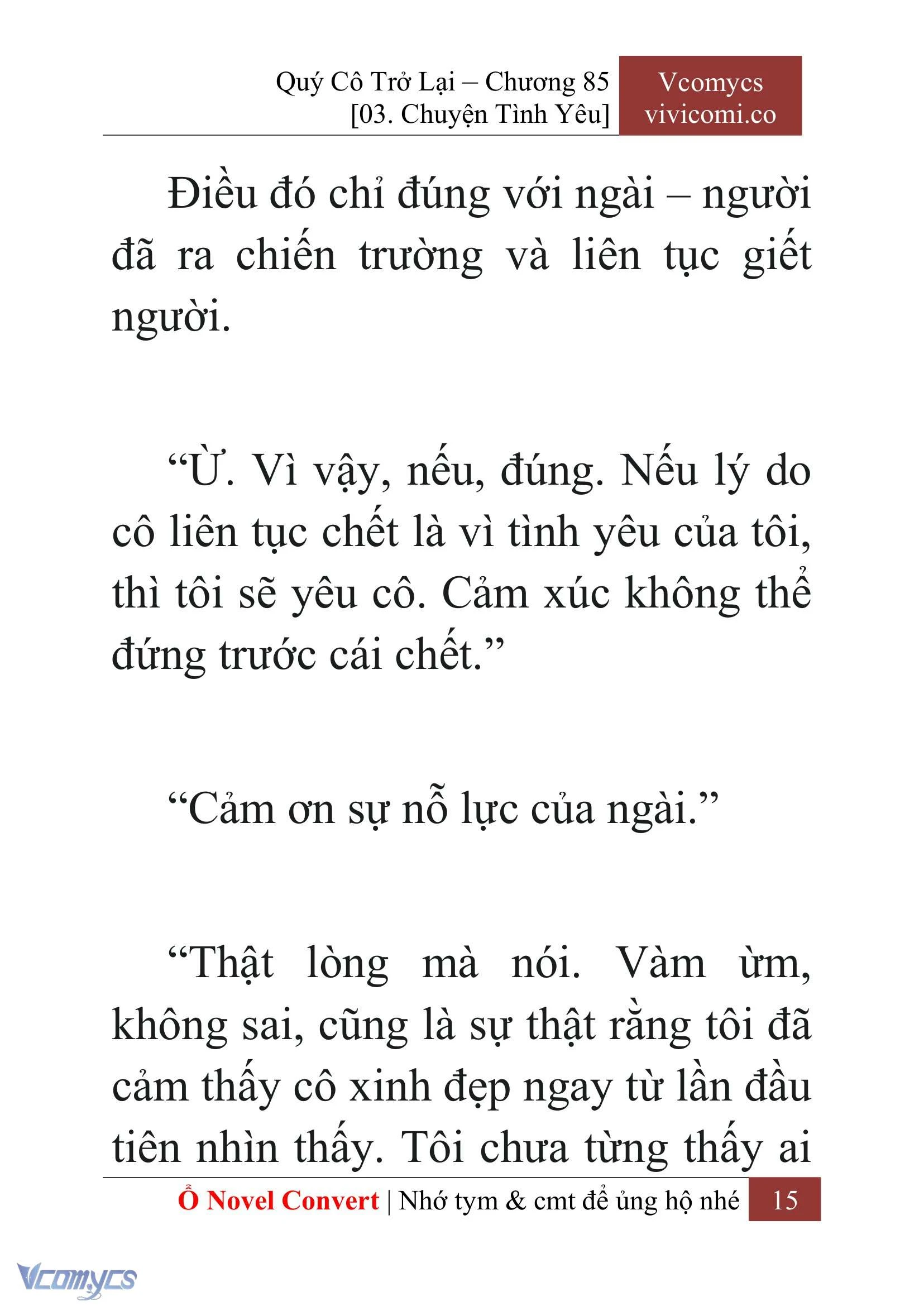 [Novel] Quý Cô Trở Lại Chapter  85 - 17